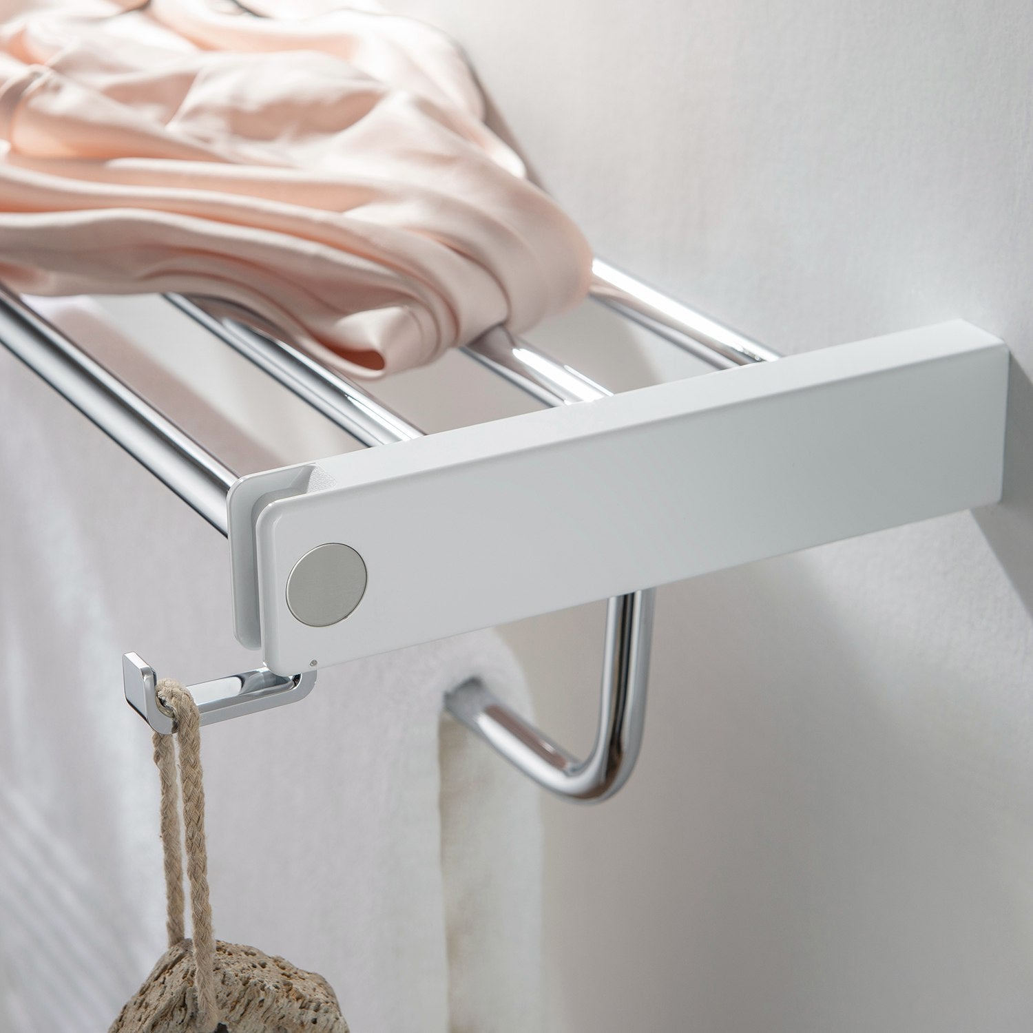 Bathroom Hardware Accessory Wall Mounted Towel Rack with Hook KBA1004