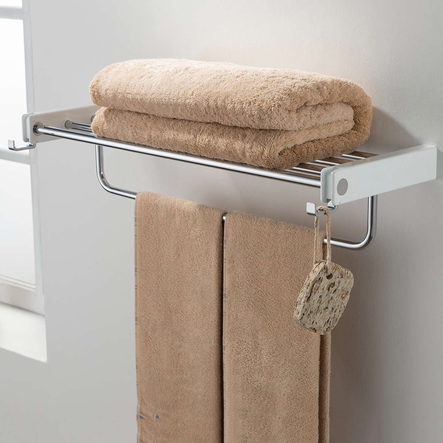 Bathroom Hardware Accessory Wall Mounted Towel Rack with Hook KBA1004