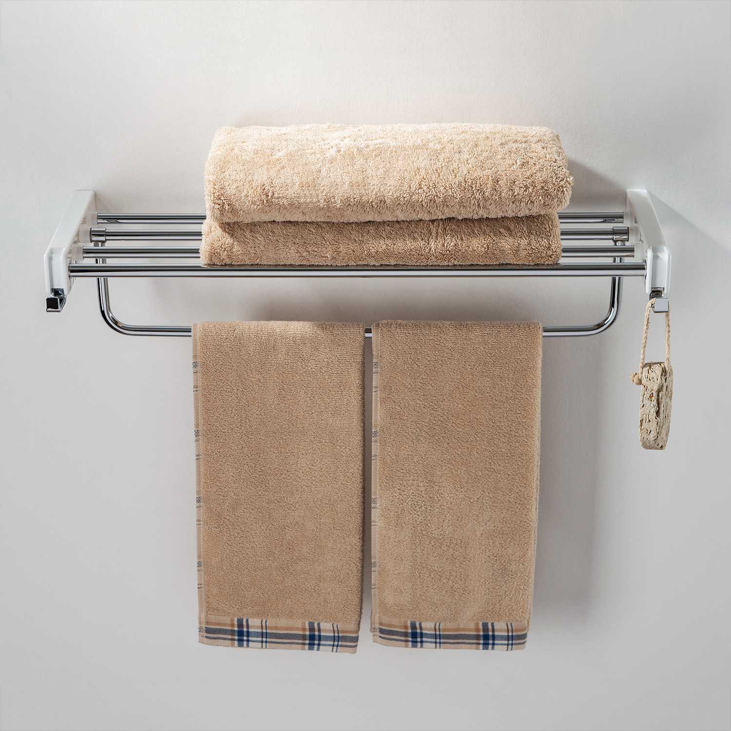 Bathroom Hardware Accessory Wall Mounted Towel Rack with Hook KBA1004