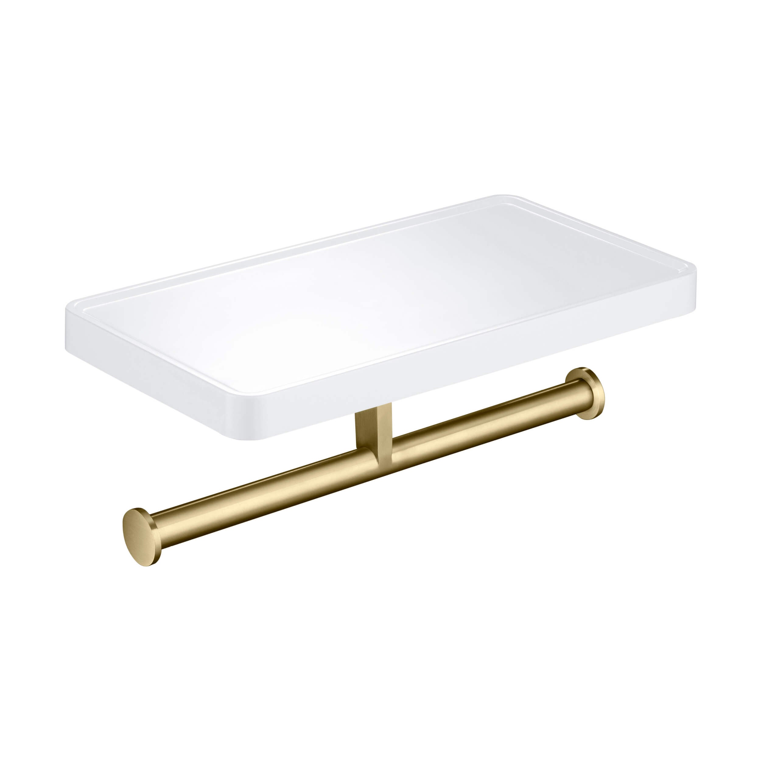 Bathroom Hardware Accessory Wall Mounted Tissue Holder with Shelf KBA1208