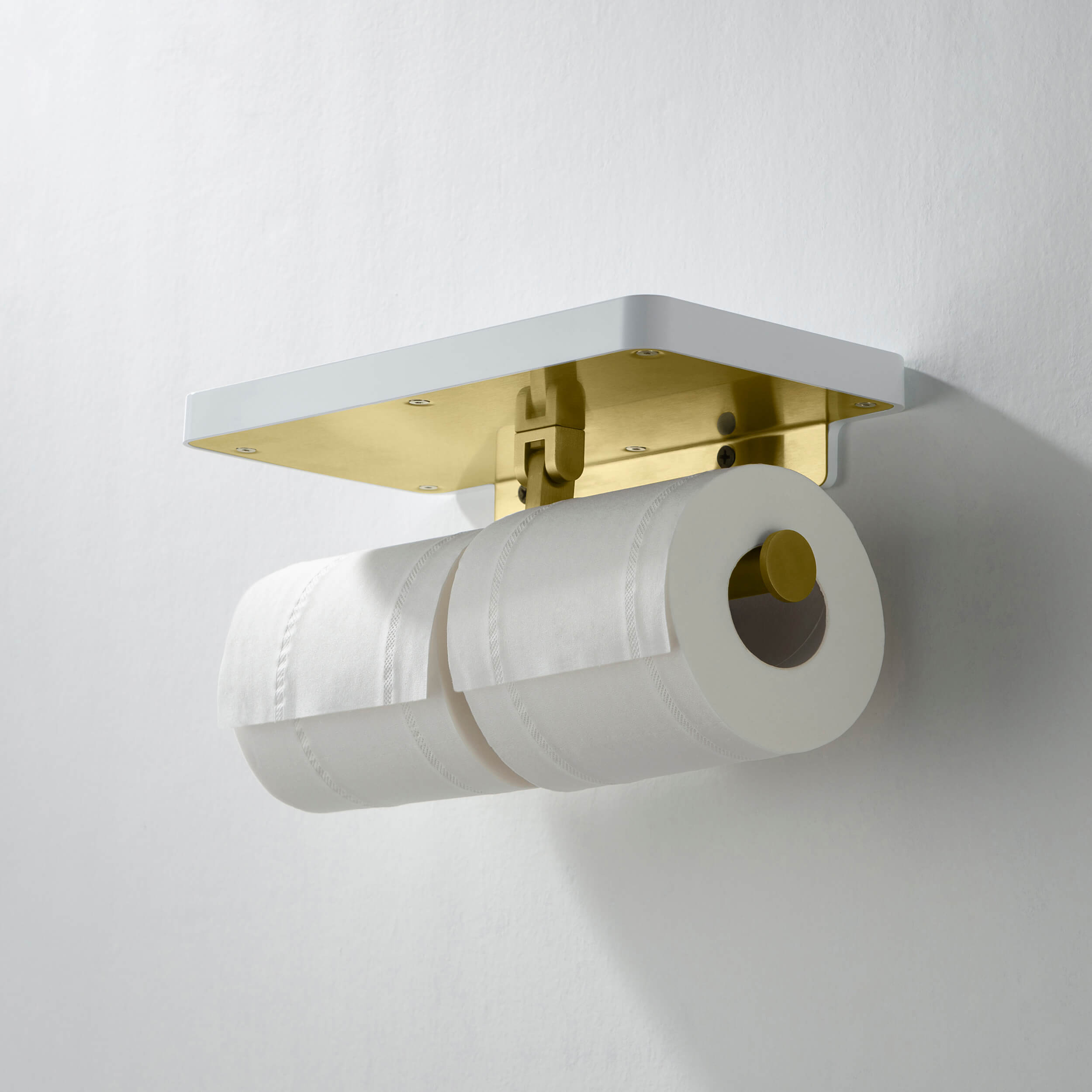 Bathroom Hardware Accessory Wall Mounted Tissue Holder with Shelf KBA1208