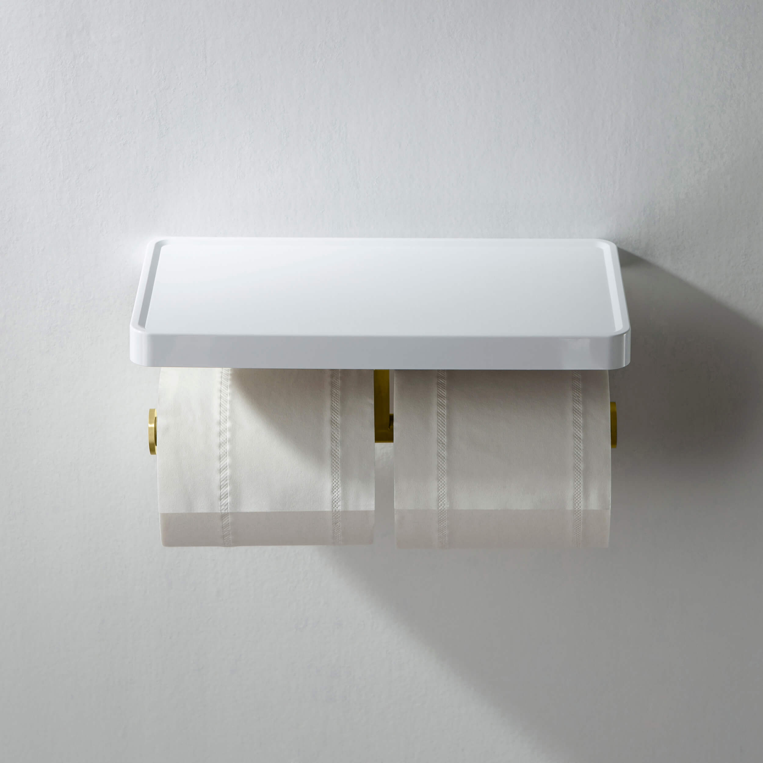 Bathroom Hardware Accessory Wall Mounted Tissue Holder with Shelf KBA1208