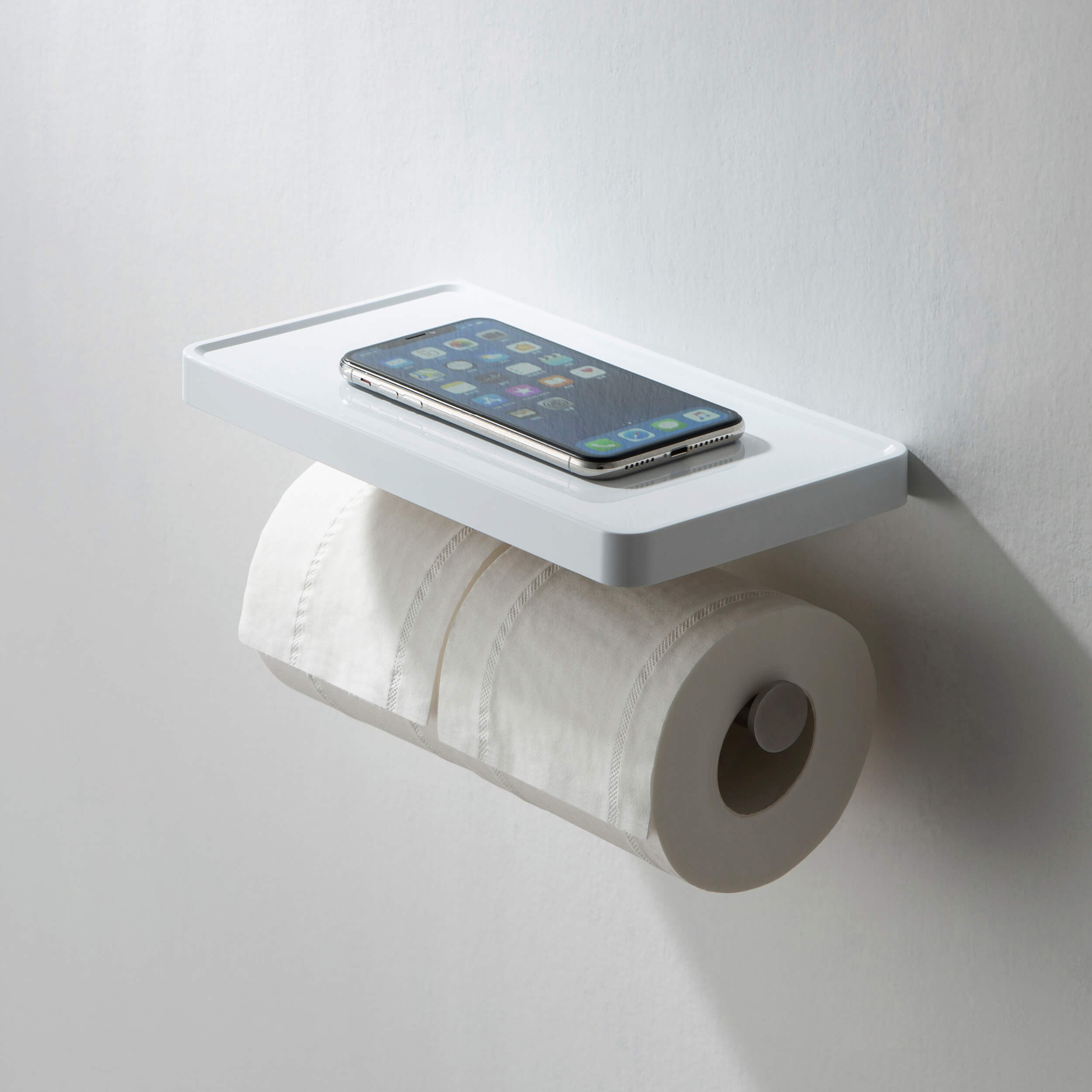 Bathroom Hardware Accessory Wall Mounted Tissue Holder with Shelf KBA1208