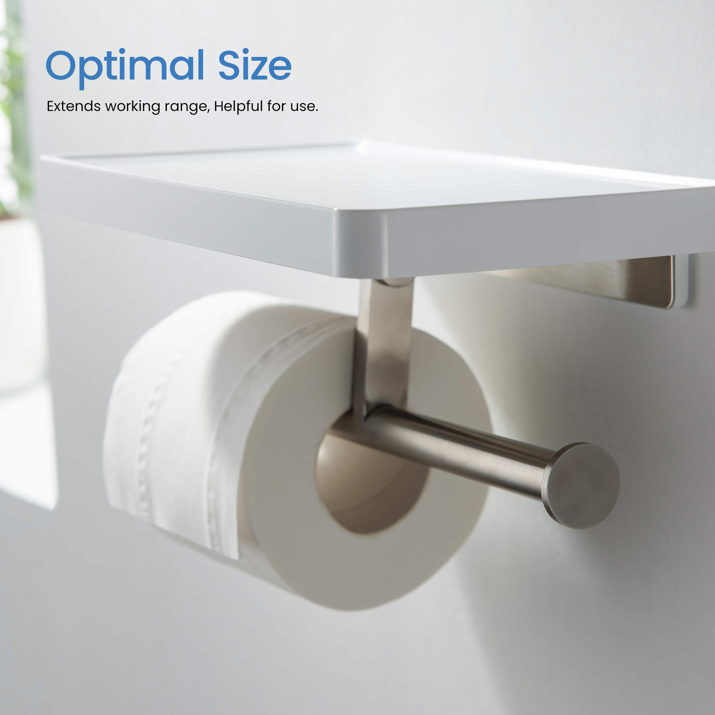 Bathroom Hardware Accessory Wall Mounted Tissue Holder with Shelf KBA1208