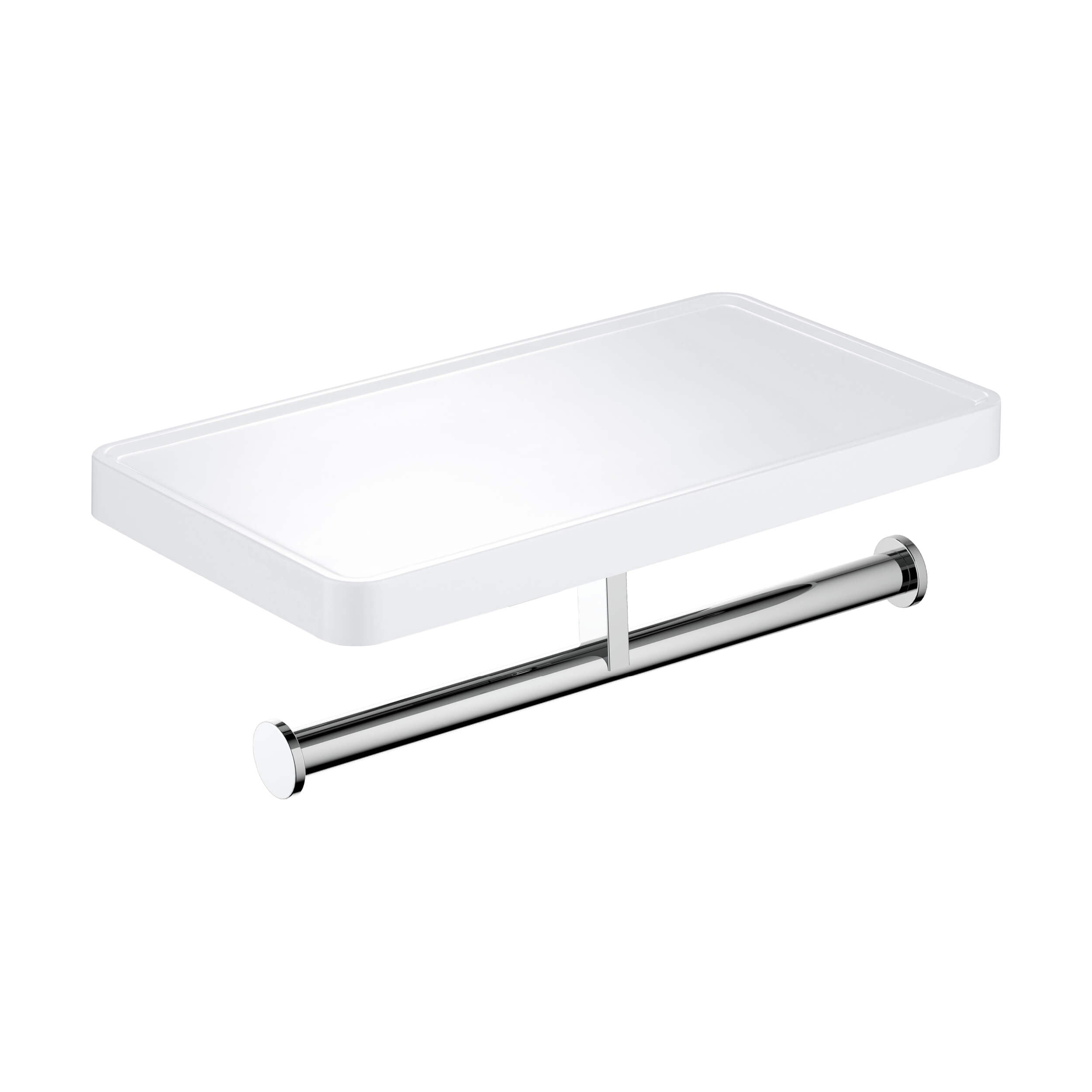 Bathroom Hardware Accessory Wall Mounted Tissue Holder with Shelf KBA1208