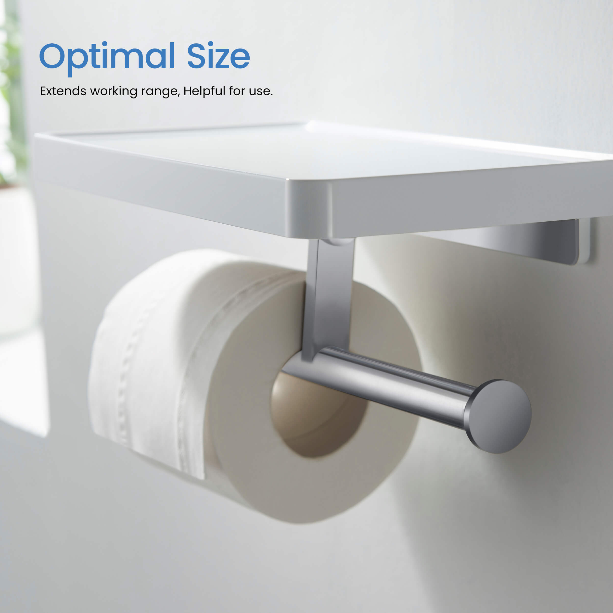 Bathroom Hardware Accessory Wall Mounted Tissue Holder with Shelf KBA1208