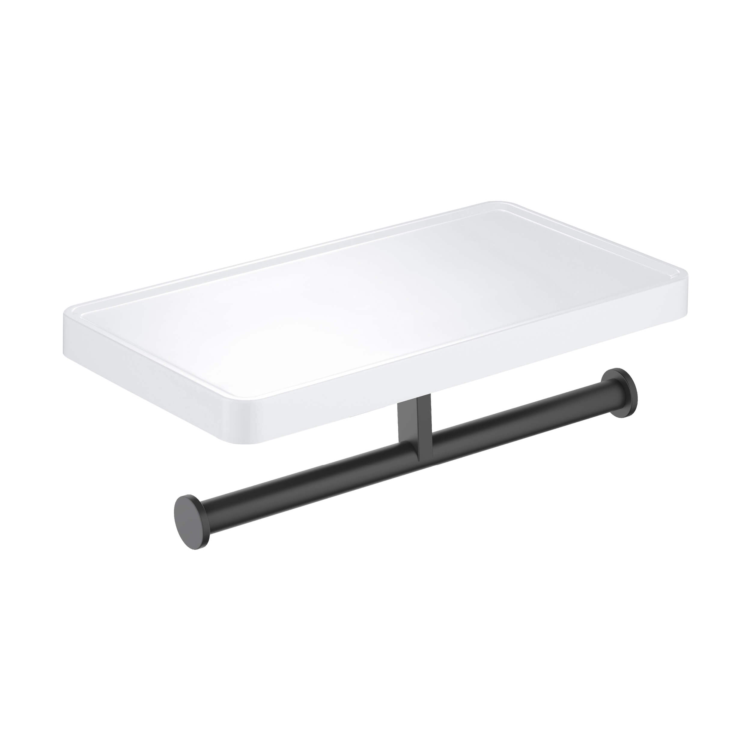 Bathroom Hardware Accessory Wall Mounted Tissue Holder with Shelf KBA1208