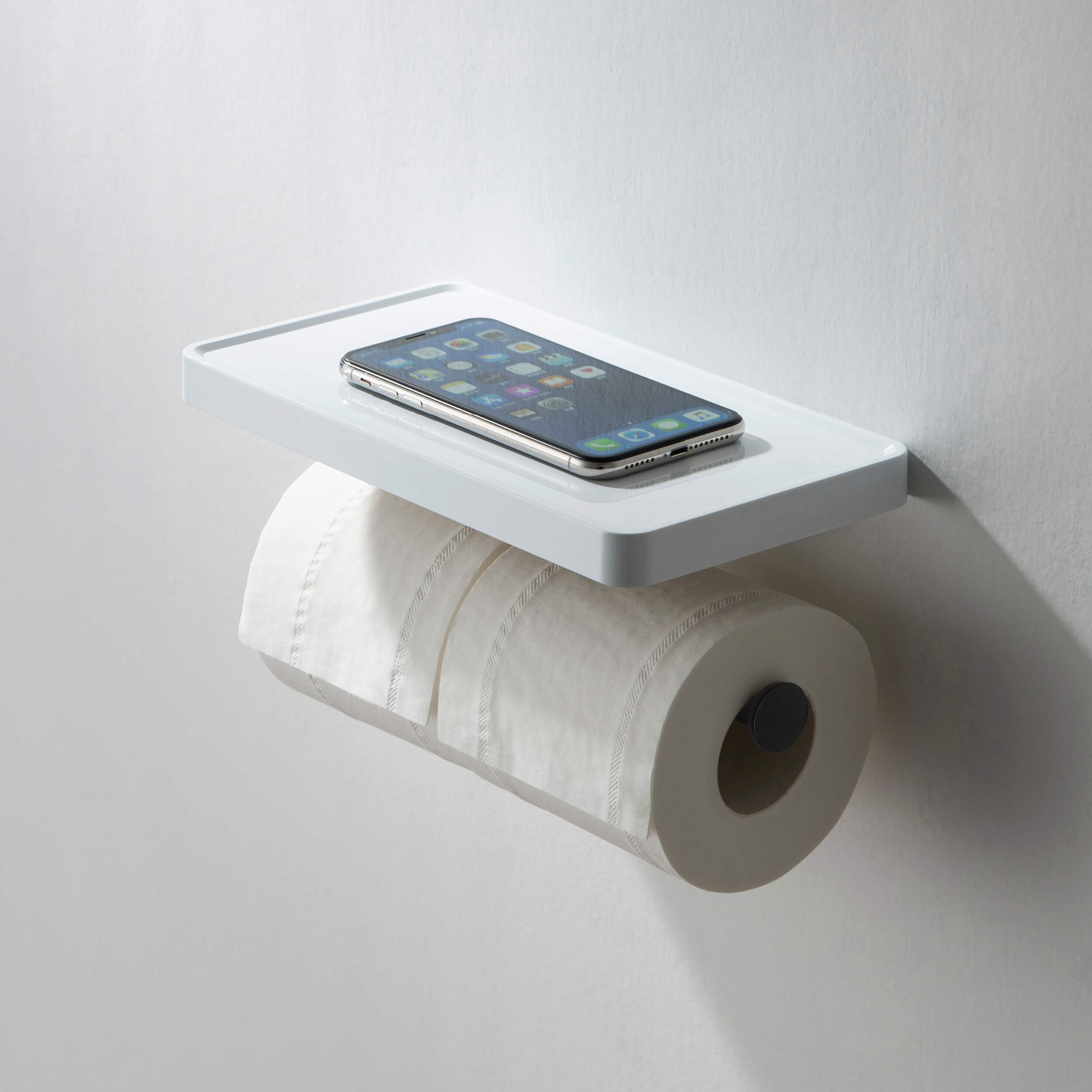 Bathroom Hardware Accessory Wall Mounted Tissue Holder with Shelf KBA1208