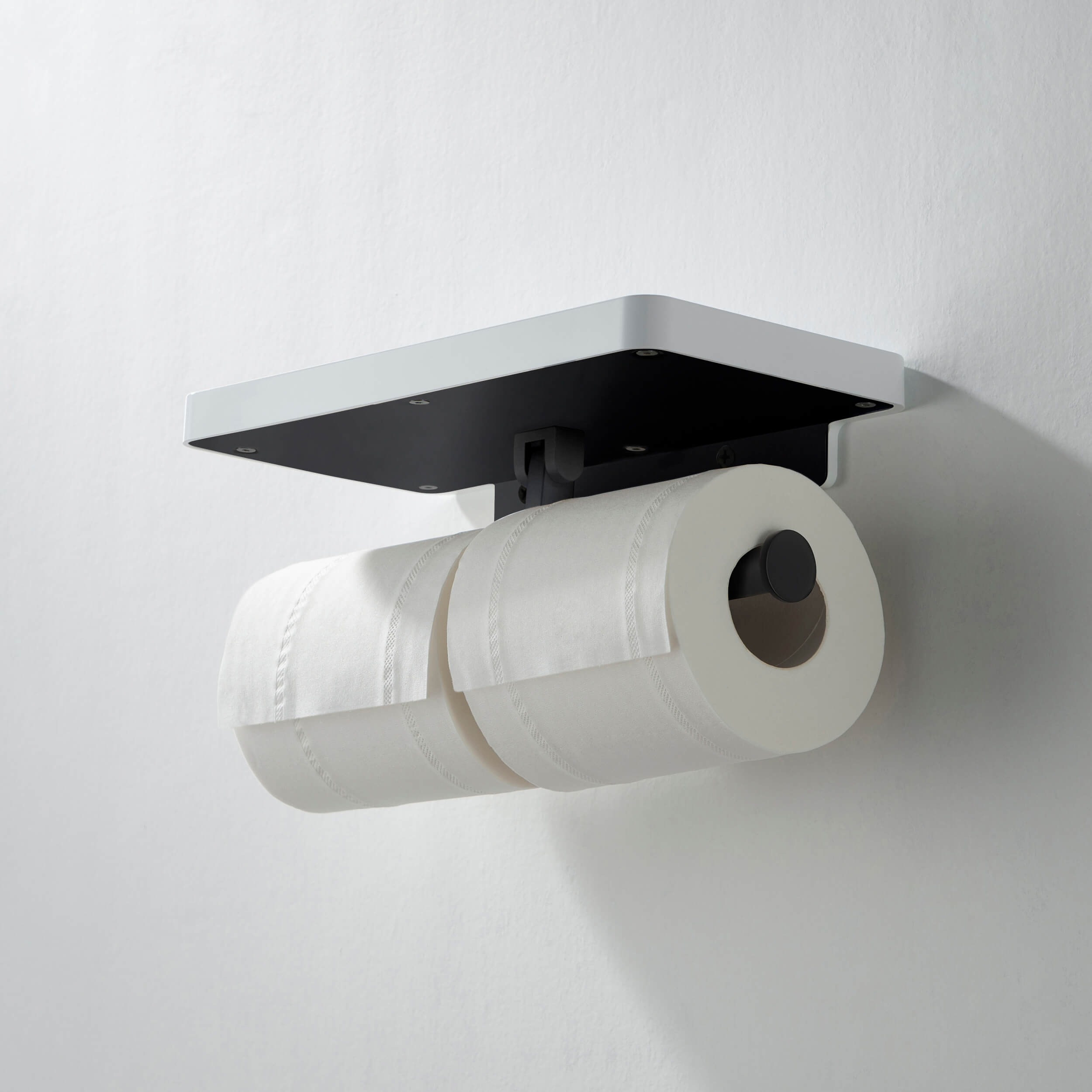 Bathroom Hardware Accessory Wall Mounted Tissue Holder with Shelf KBA1208