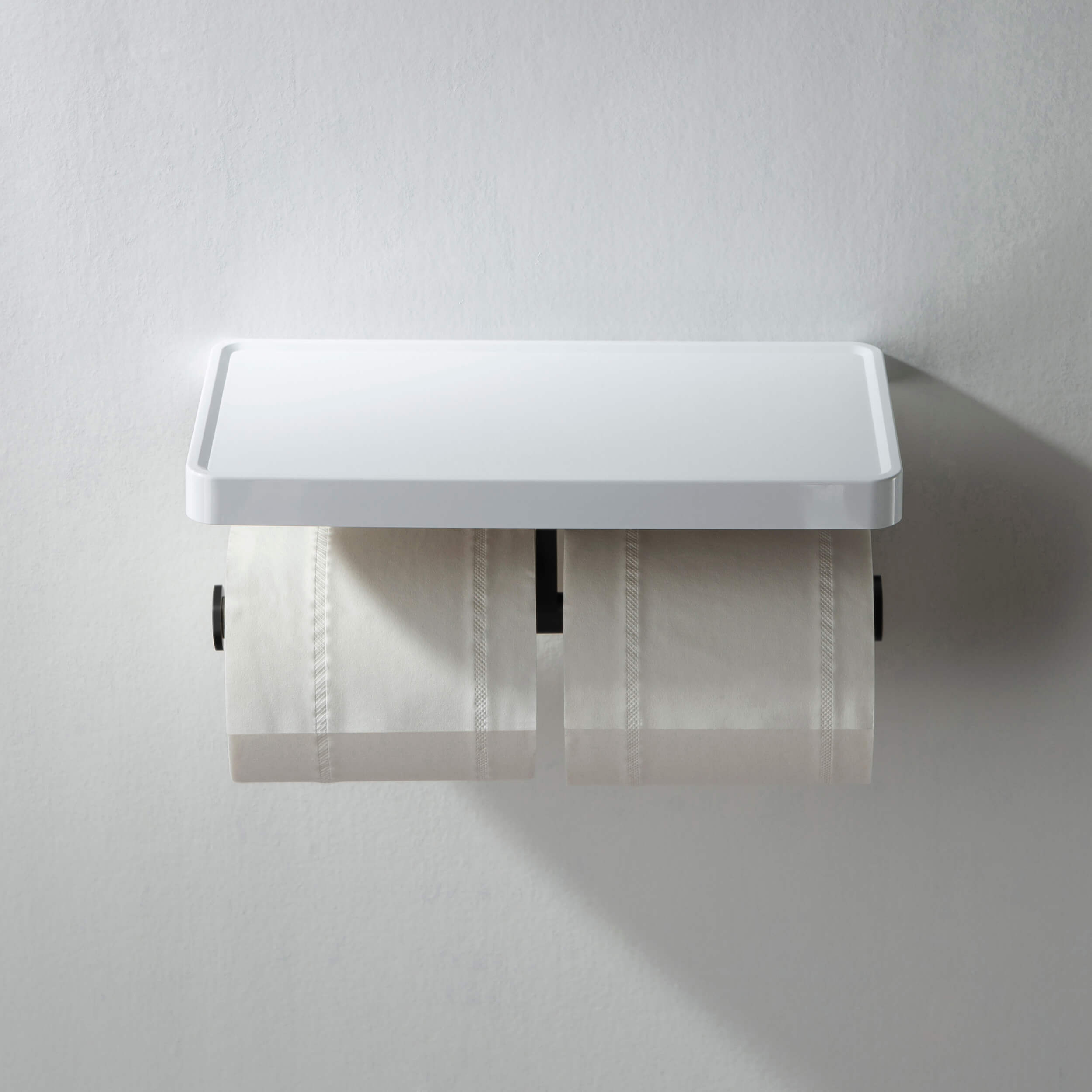 Bathroom Hardware Accessory Wall Mounted Tissue Holder with Shelf KBA1208