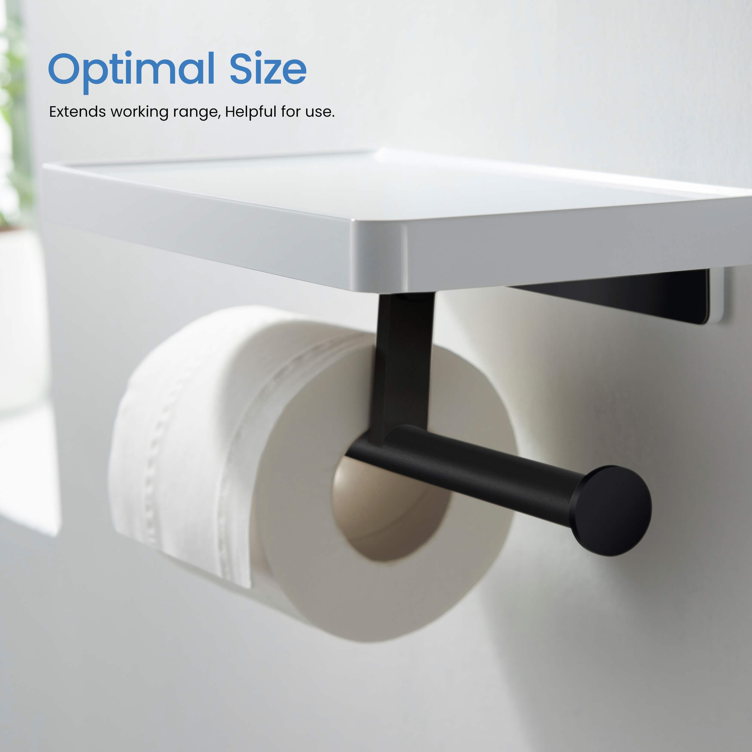 Bathroom Hardware Accessory Wall Mounted Tissue Holder with Shelf KBA1208
