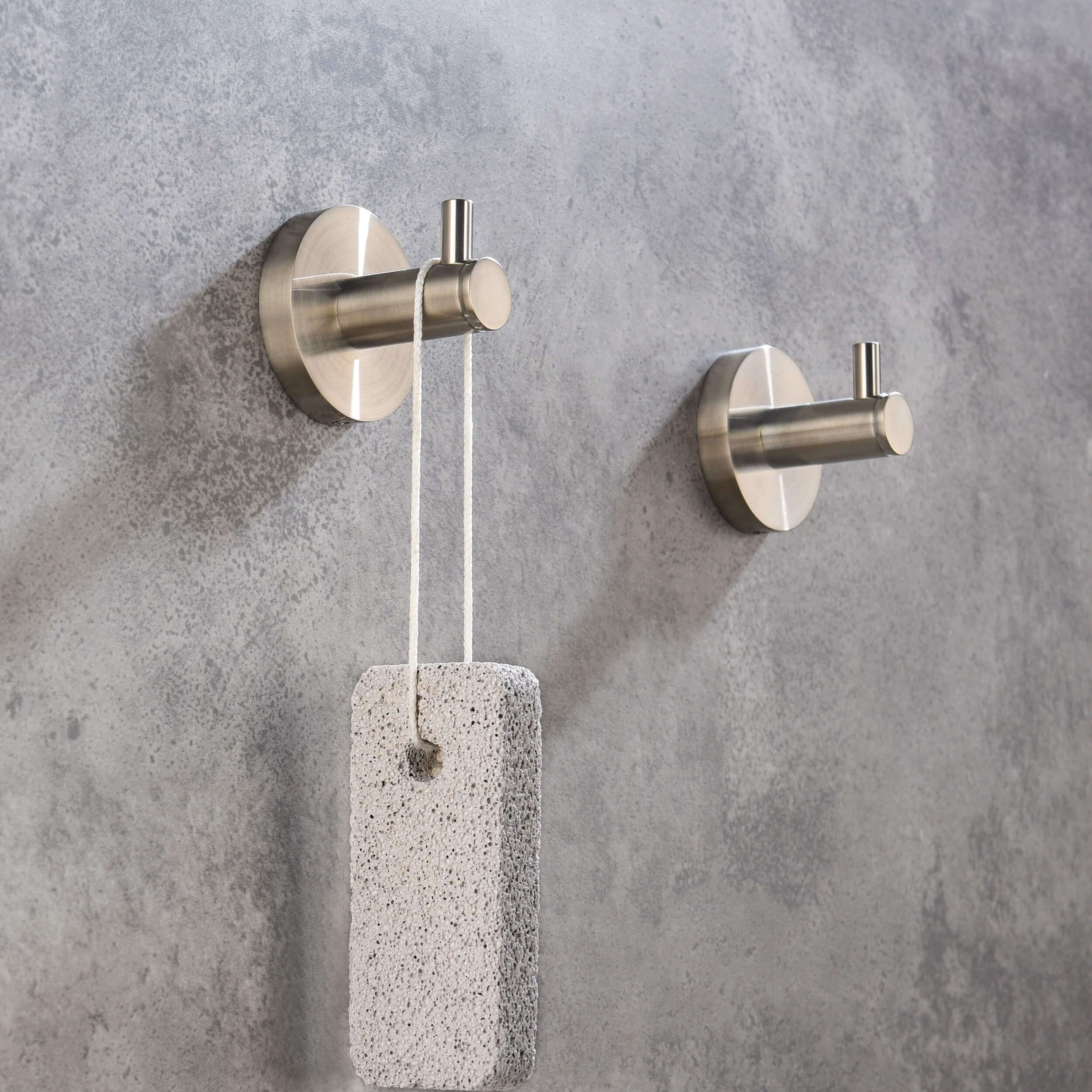 Circular Bathroom Towel & Robe Hook 2-Piece - KBA1401-2PC