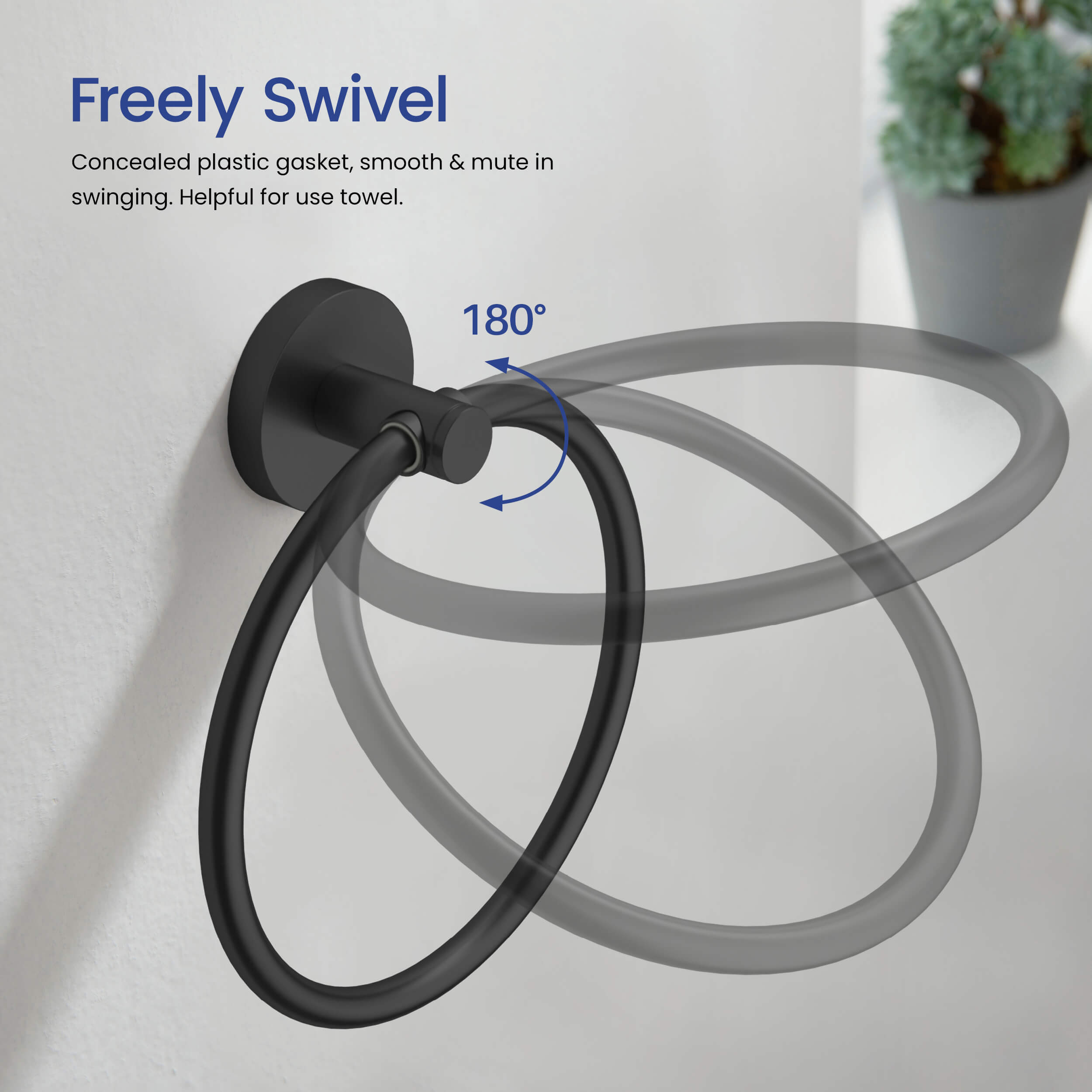 Circular Bathroom Towel Ring KBA1406
