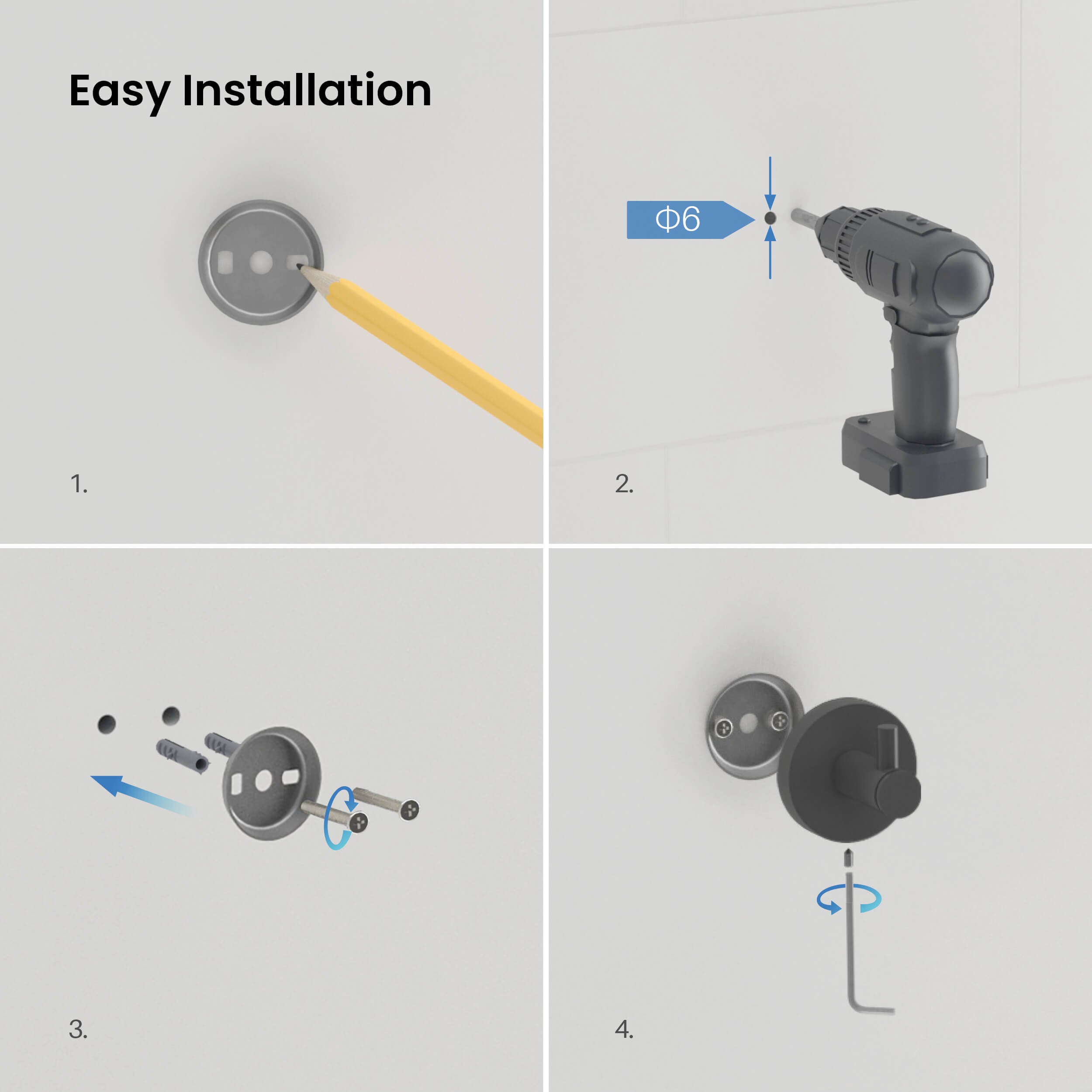 Circular Double Toilet Paper Holder KBA1408