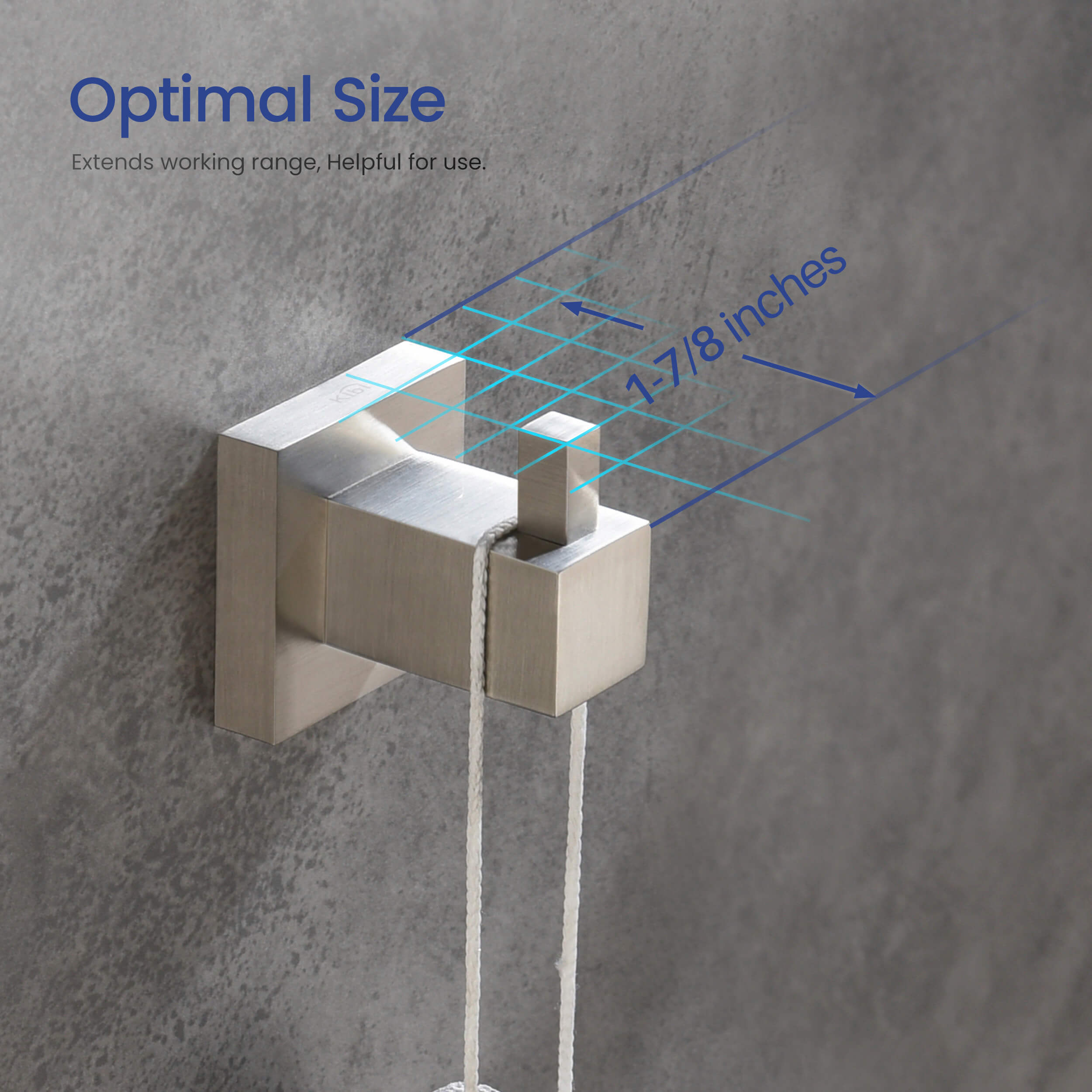 Cube Bathroom Towel & Robe Hook - KBA1501