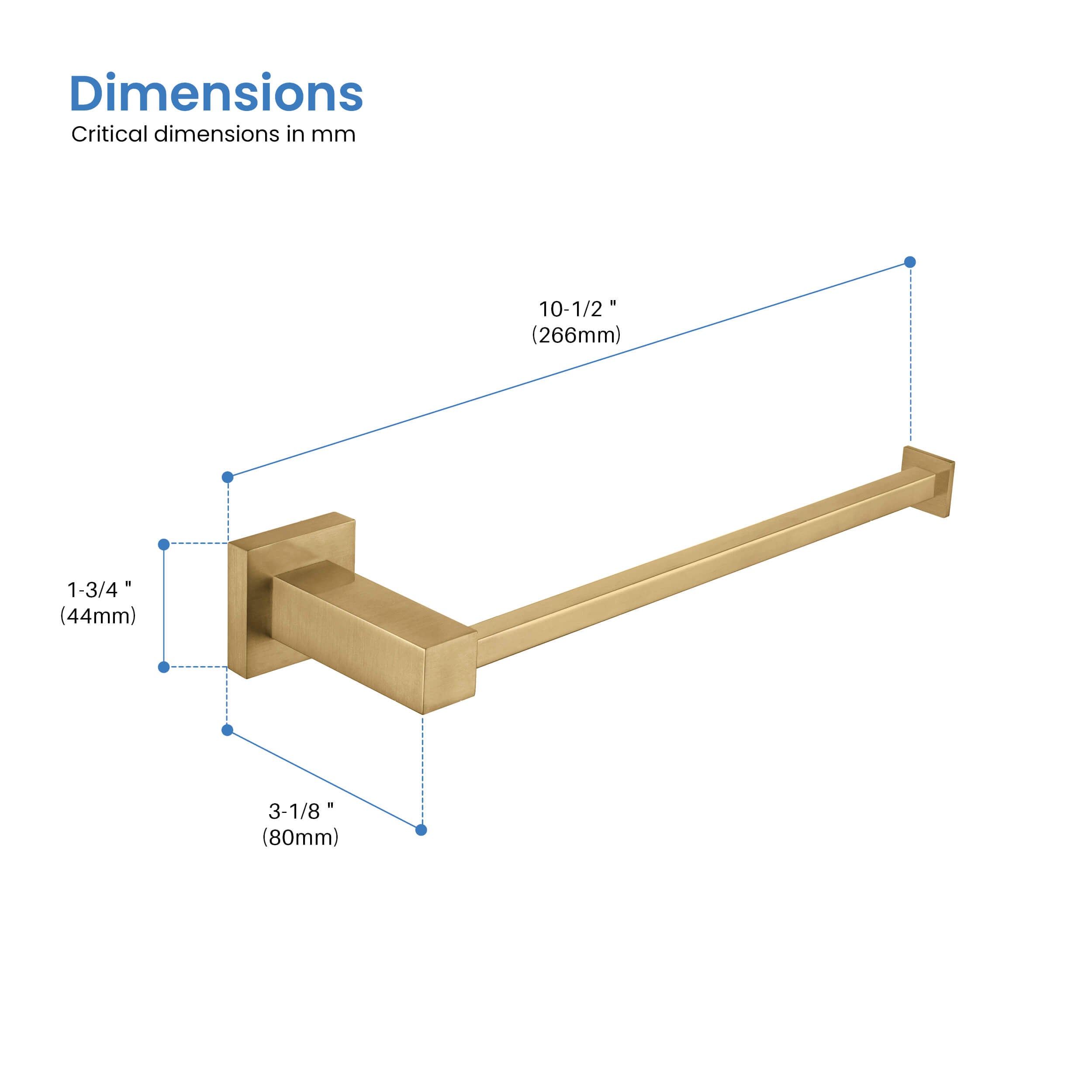 Cube 10 inch Bathroom Towel Holder KBA1503