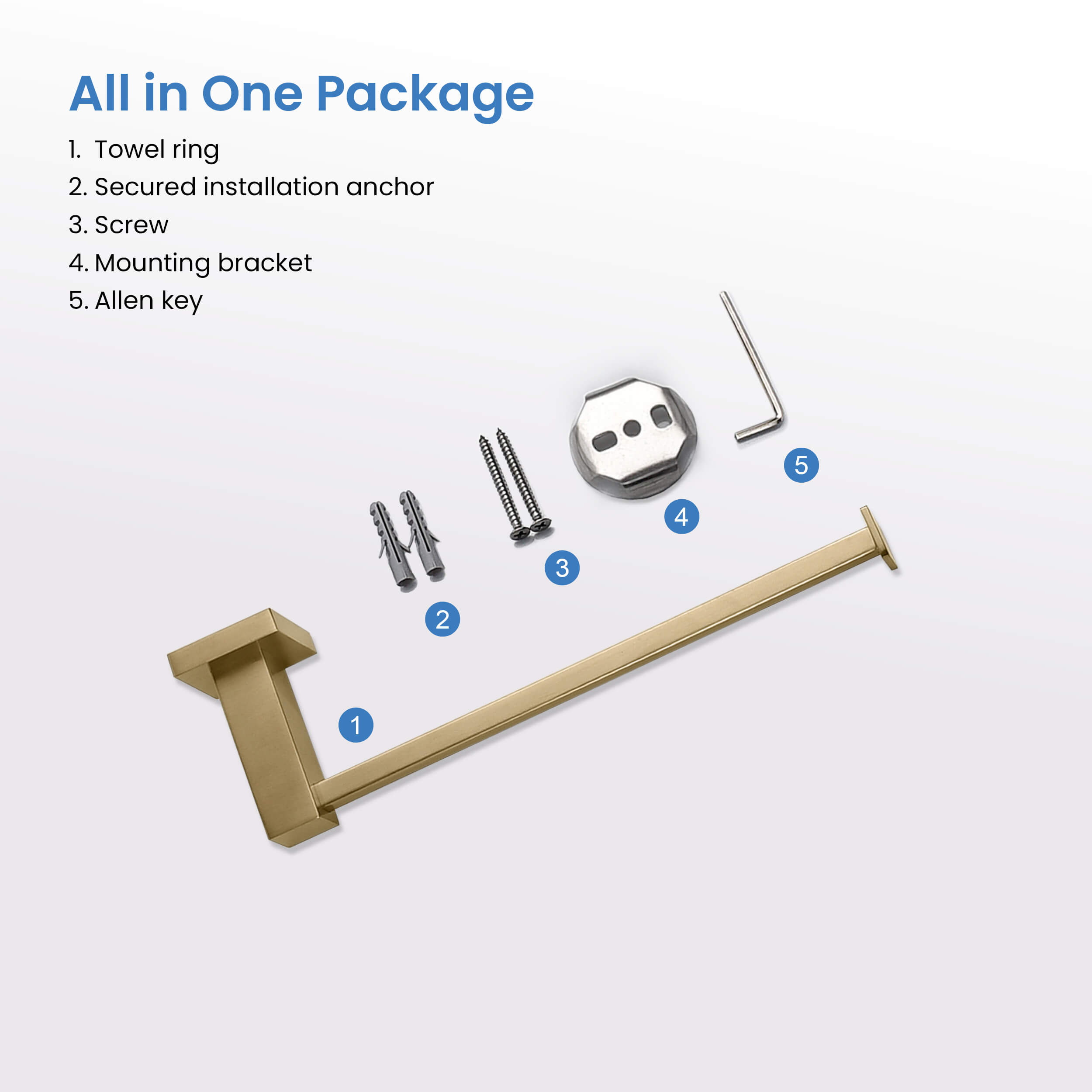 Cube 10 inch Bathroom Towel Holder KBA1503