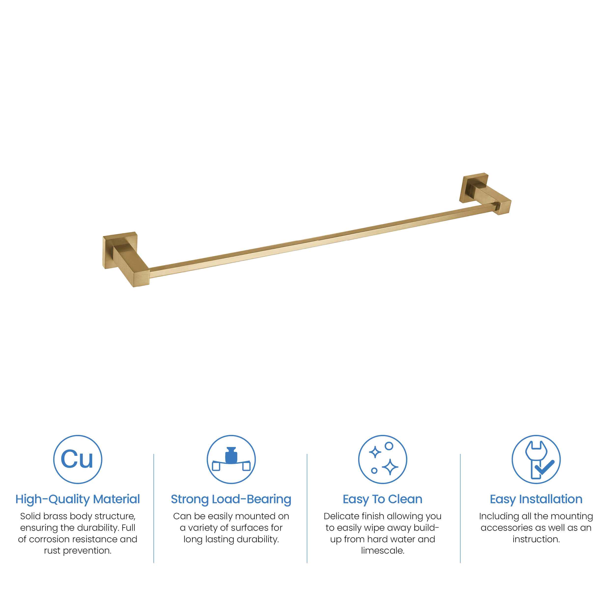 Cube 24 inch Bathroom Towel Bar KBA1504