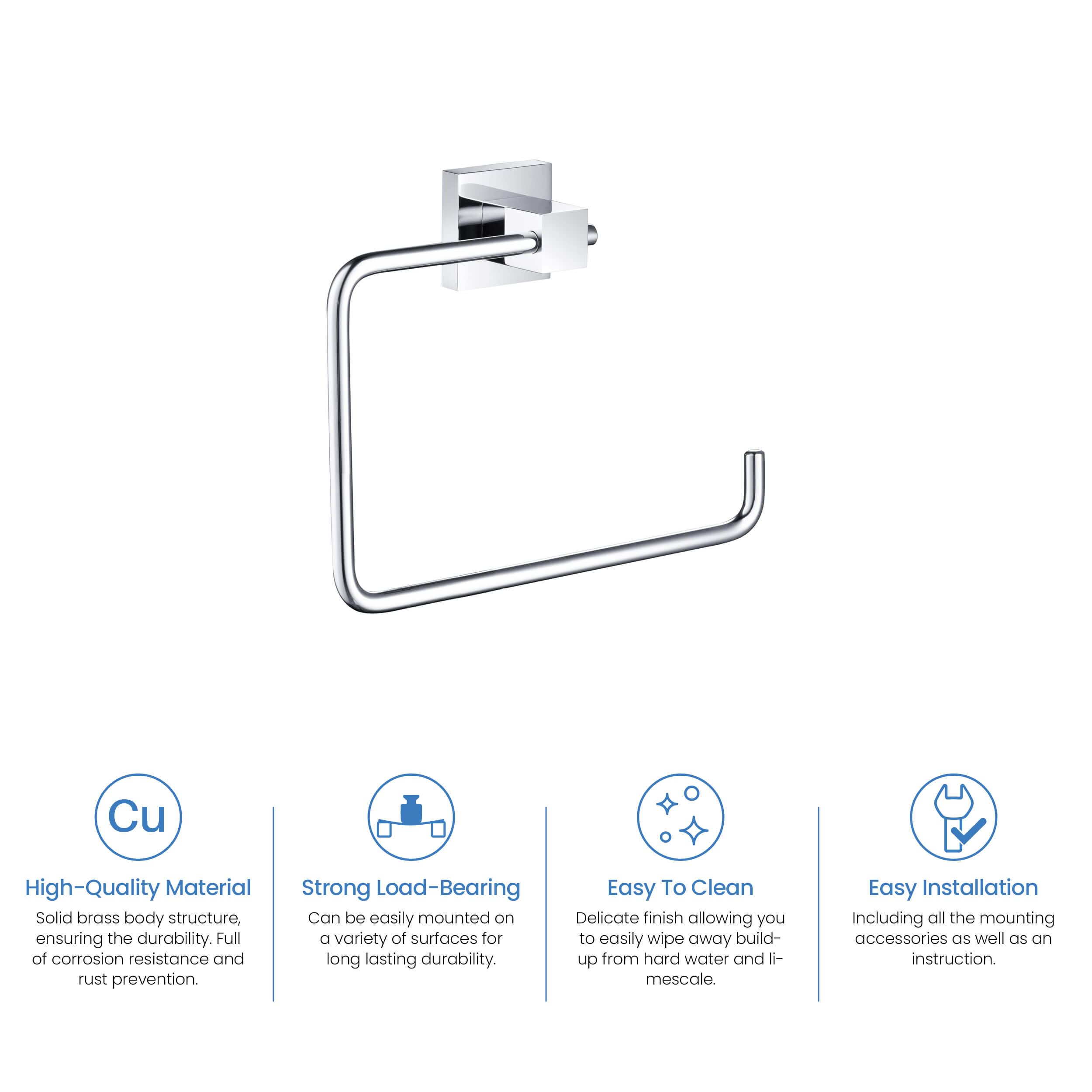 Cube Bathroom Towel Ring  KBA1506