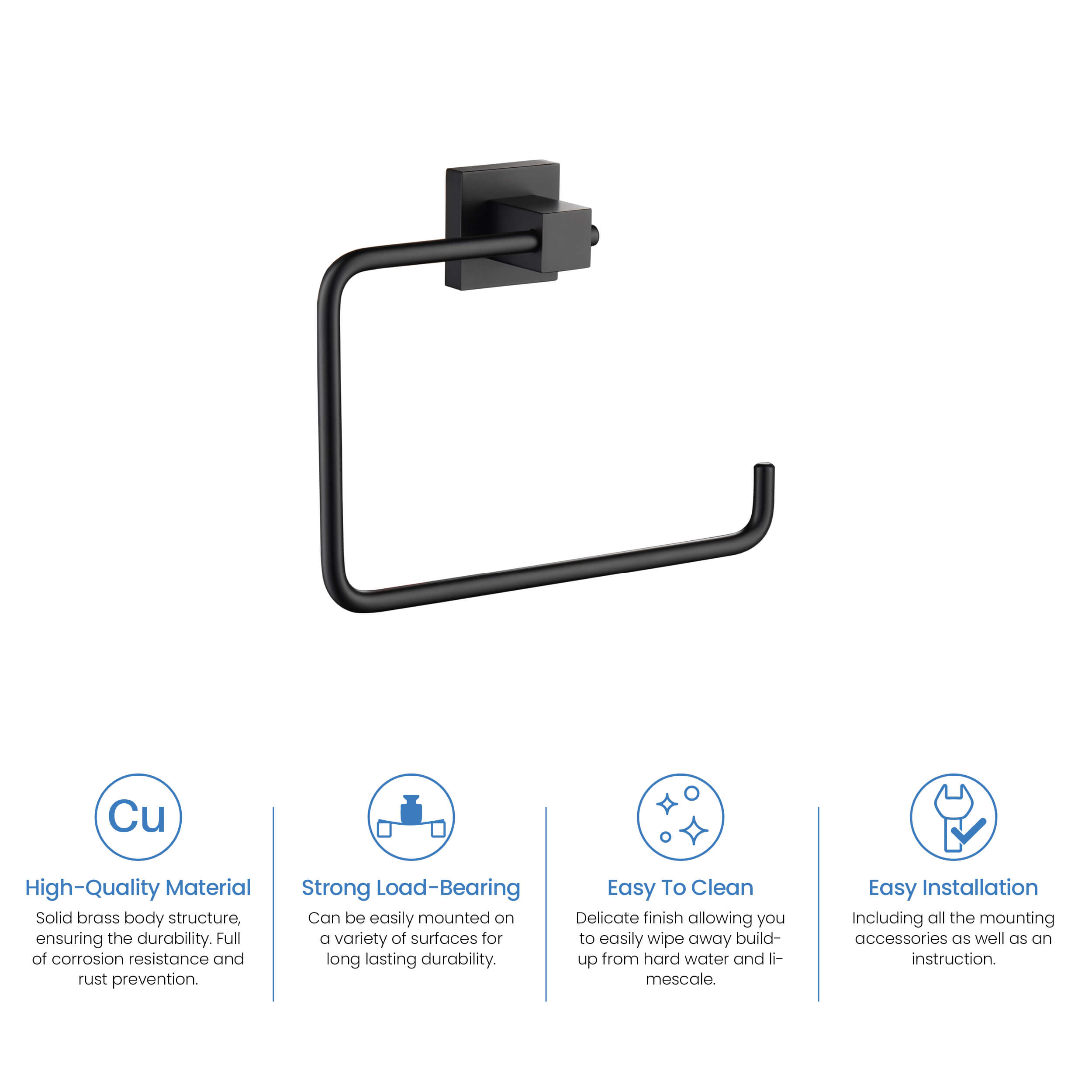 Cube Bathroom Towel Ring  KBA1506