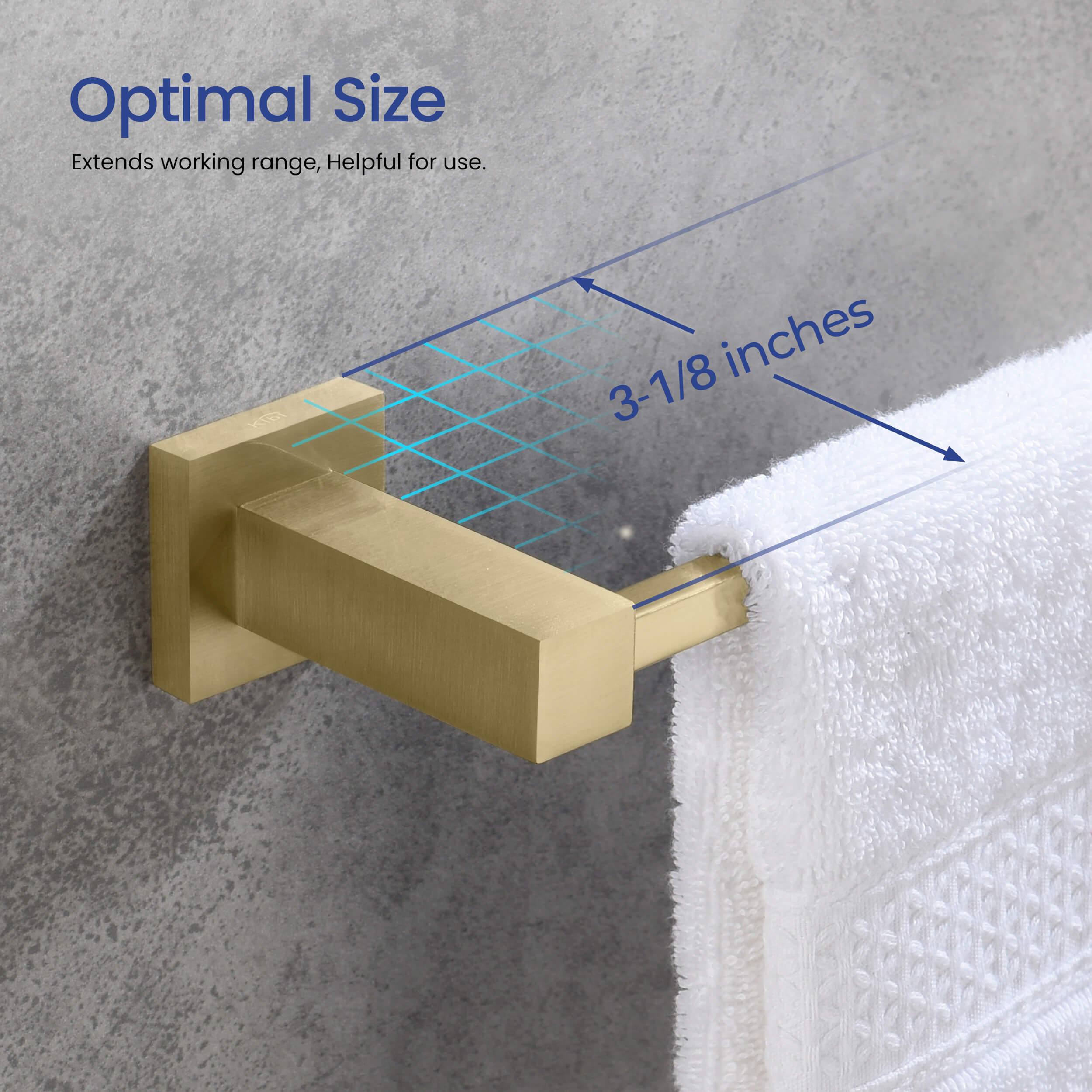 Cube Bathroom 18" Towel Bar  KBA1507