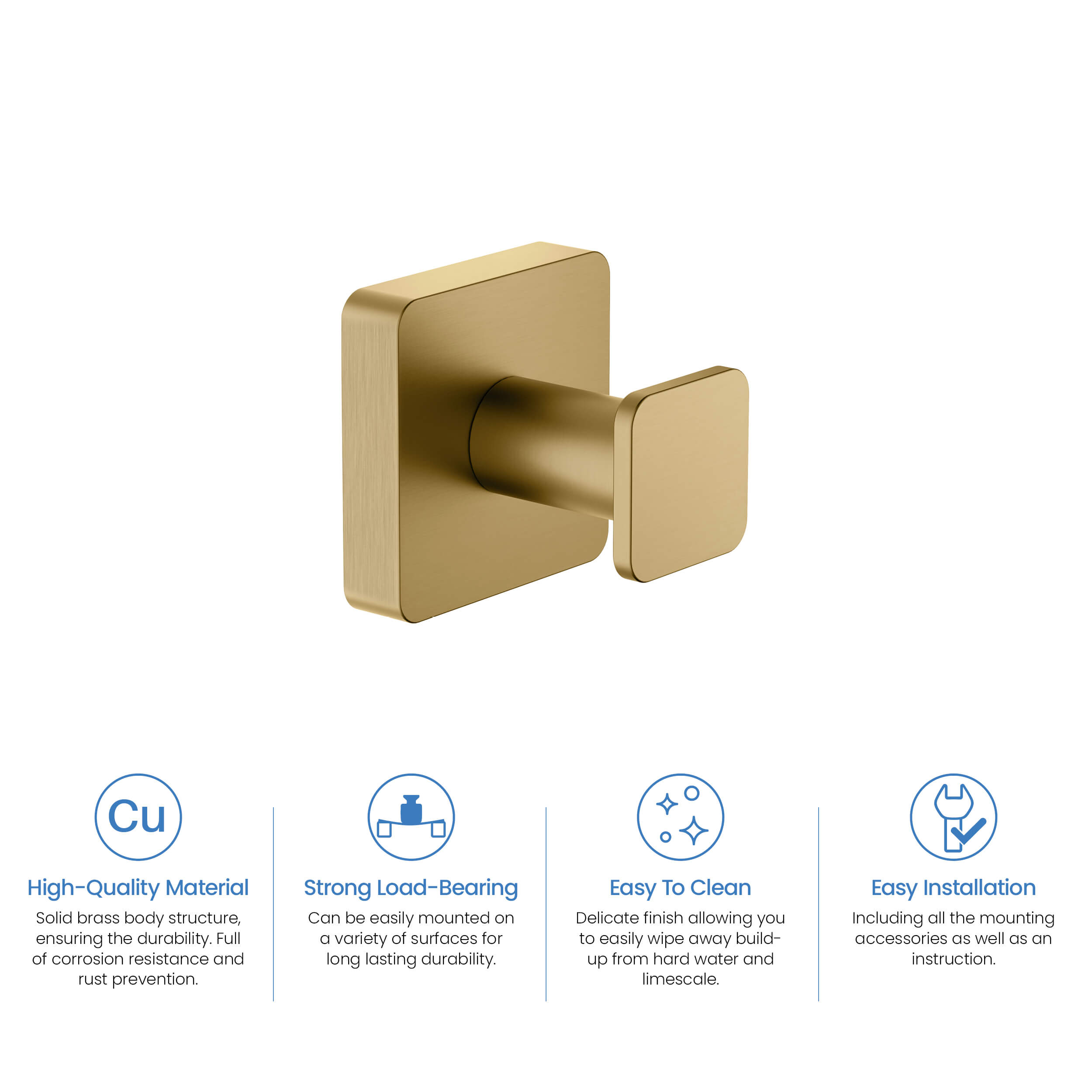 Blaze Bathroom Towel & Robe Hook - KBA1601