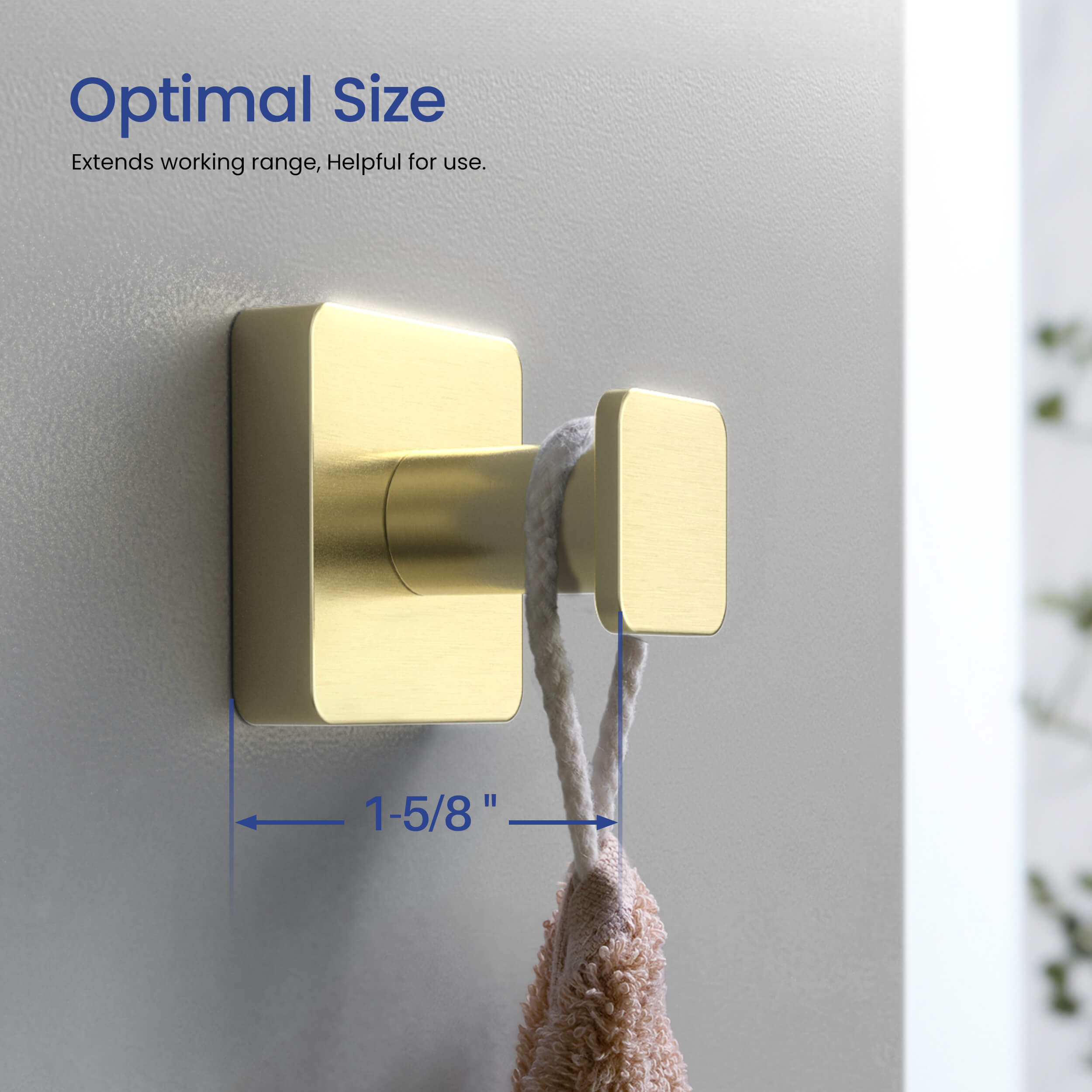 Blaze Bathroom Towel & Robe Hook 2-Piece - KBA1601-2PC