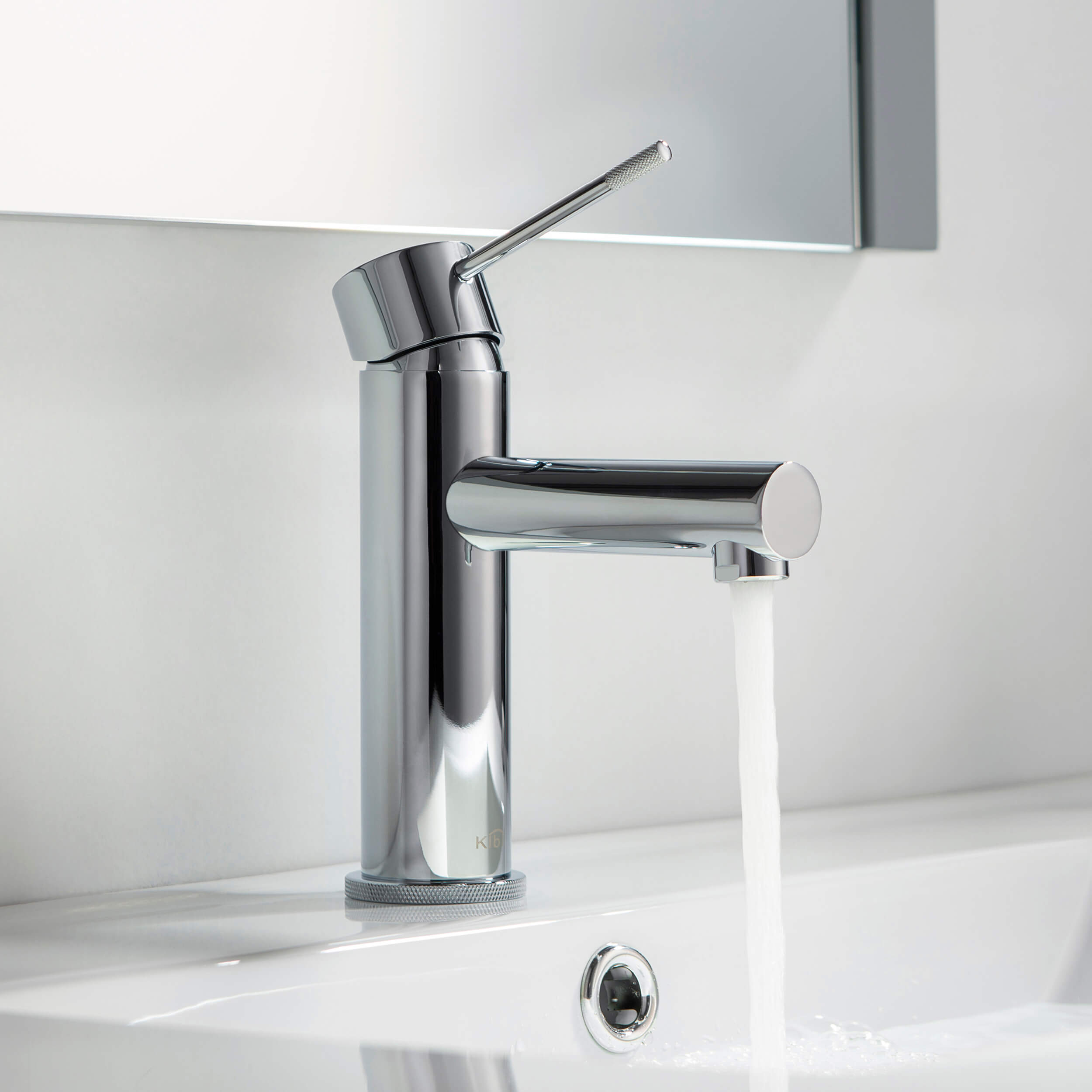 Circular X Single Handle Bathroom Vanity Sink Faucet with Pop Up Drain C-KBF1010-KPW100