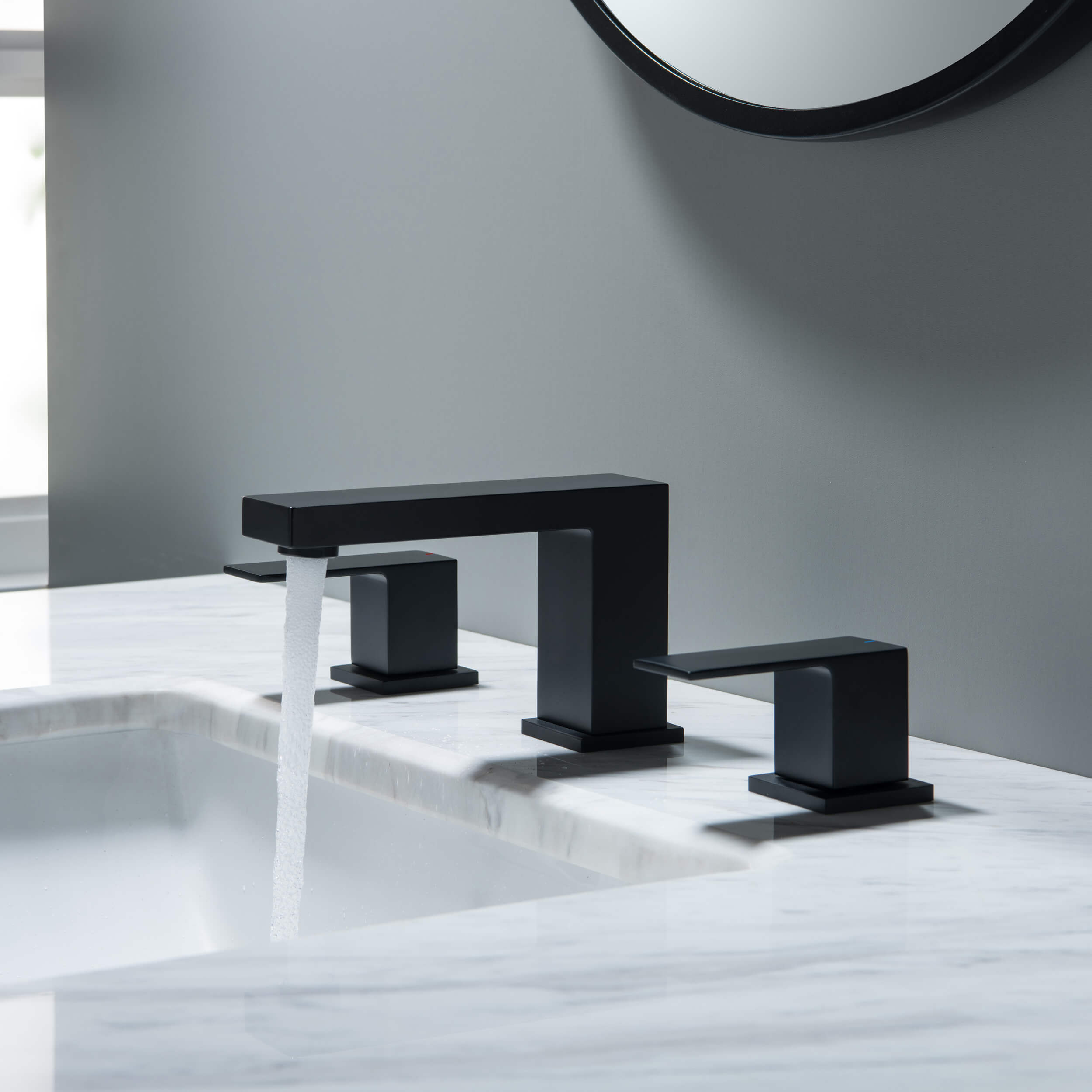 Cube 8" Bathroom Sink Widespread Faucet with Drain Assembly  KBF1024