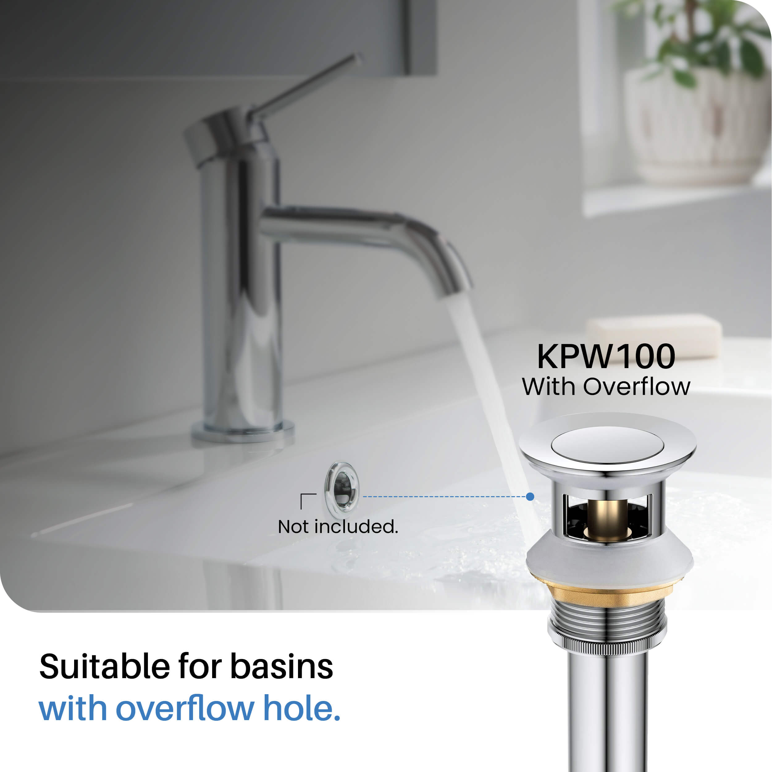 Circular 8" Bathroom Sink Widespread Faucet with Drain Assembly KBF1025