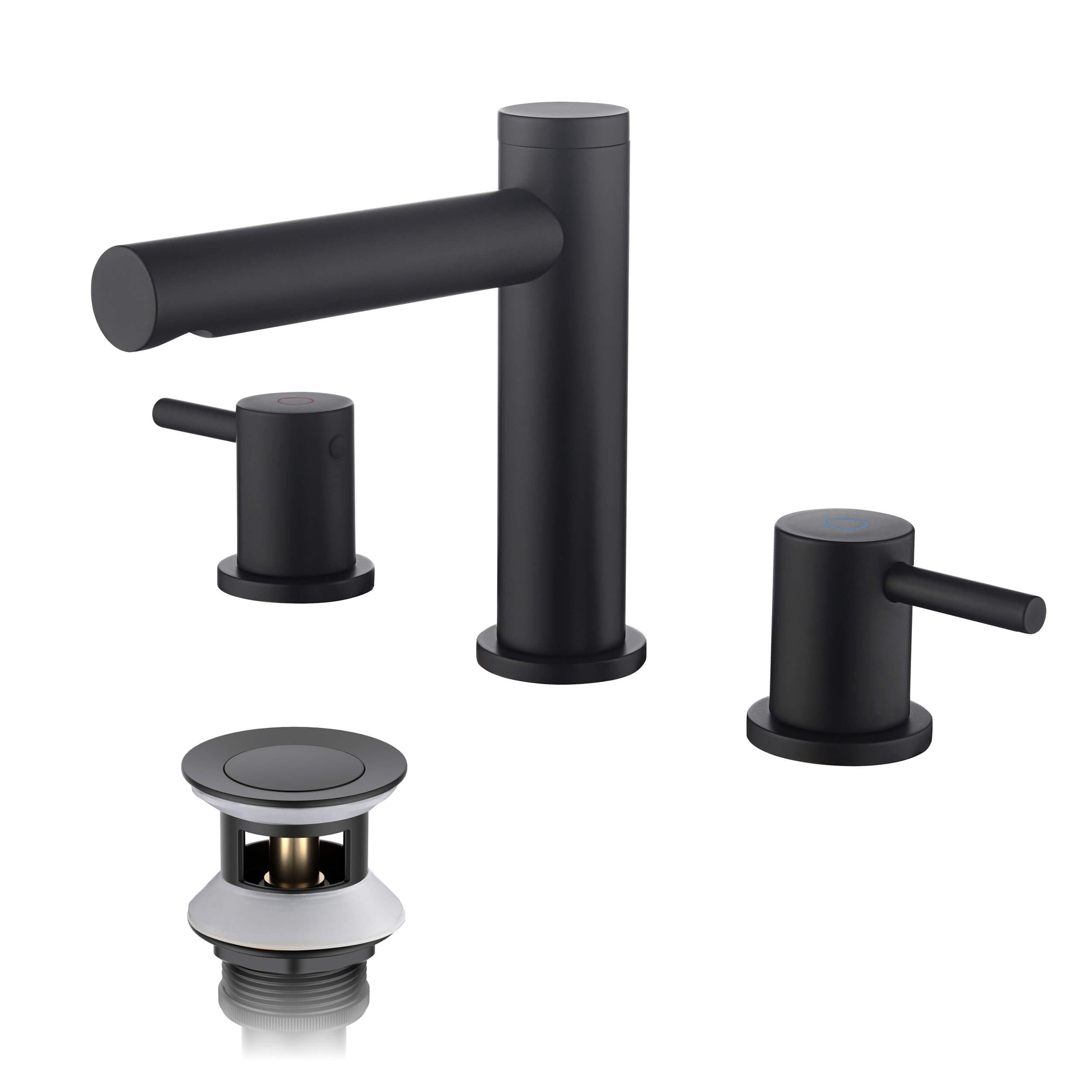 Circular 8" Bathroom Sink Widespread Faucet with Drain Assembly KBF1025