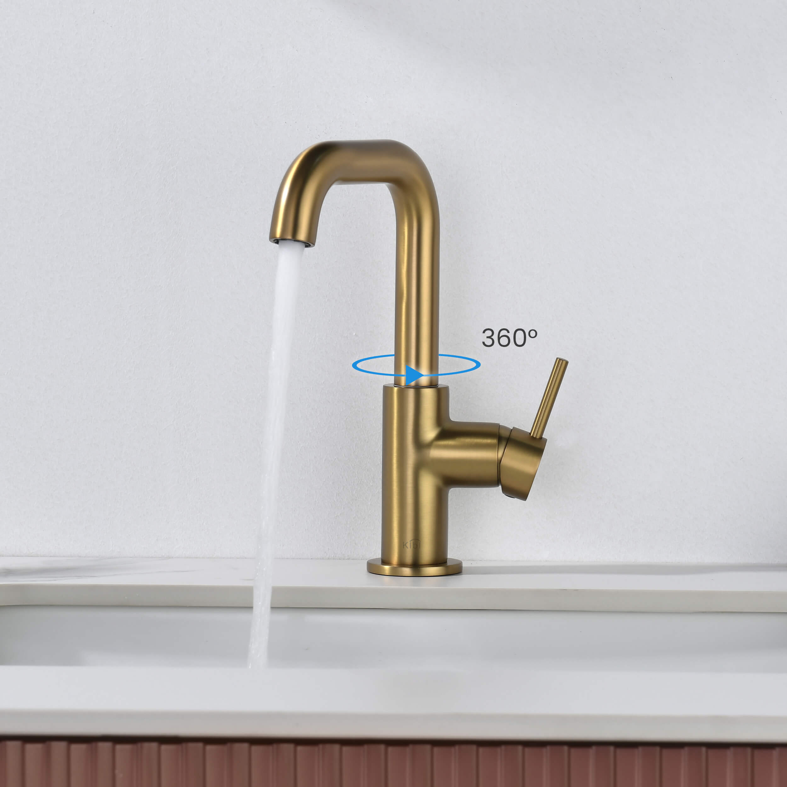 Macon Single Handle High-Arc Bathroom Vanity Sink Faucet - C-KBF1028