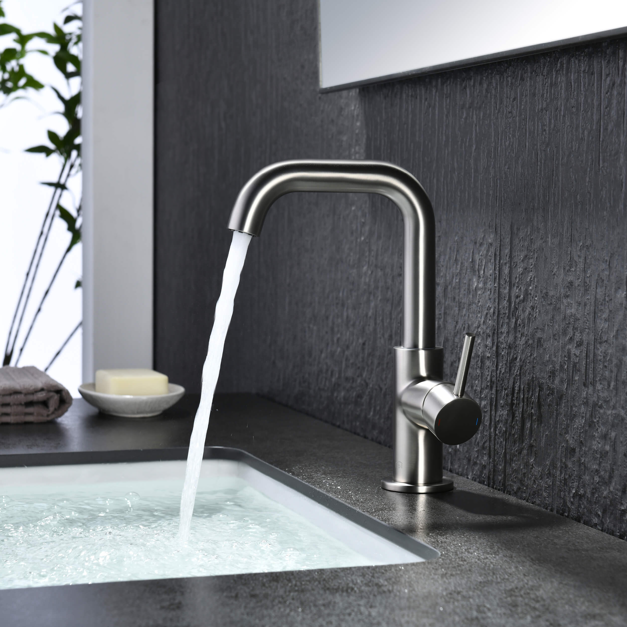 Macon Single Handle High-Arc Bathroom Vanity Sink Faucet - C-KBF1028