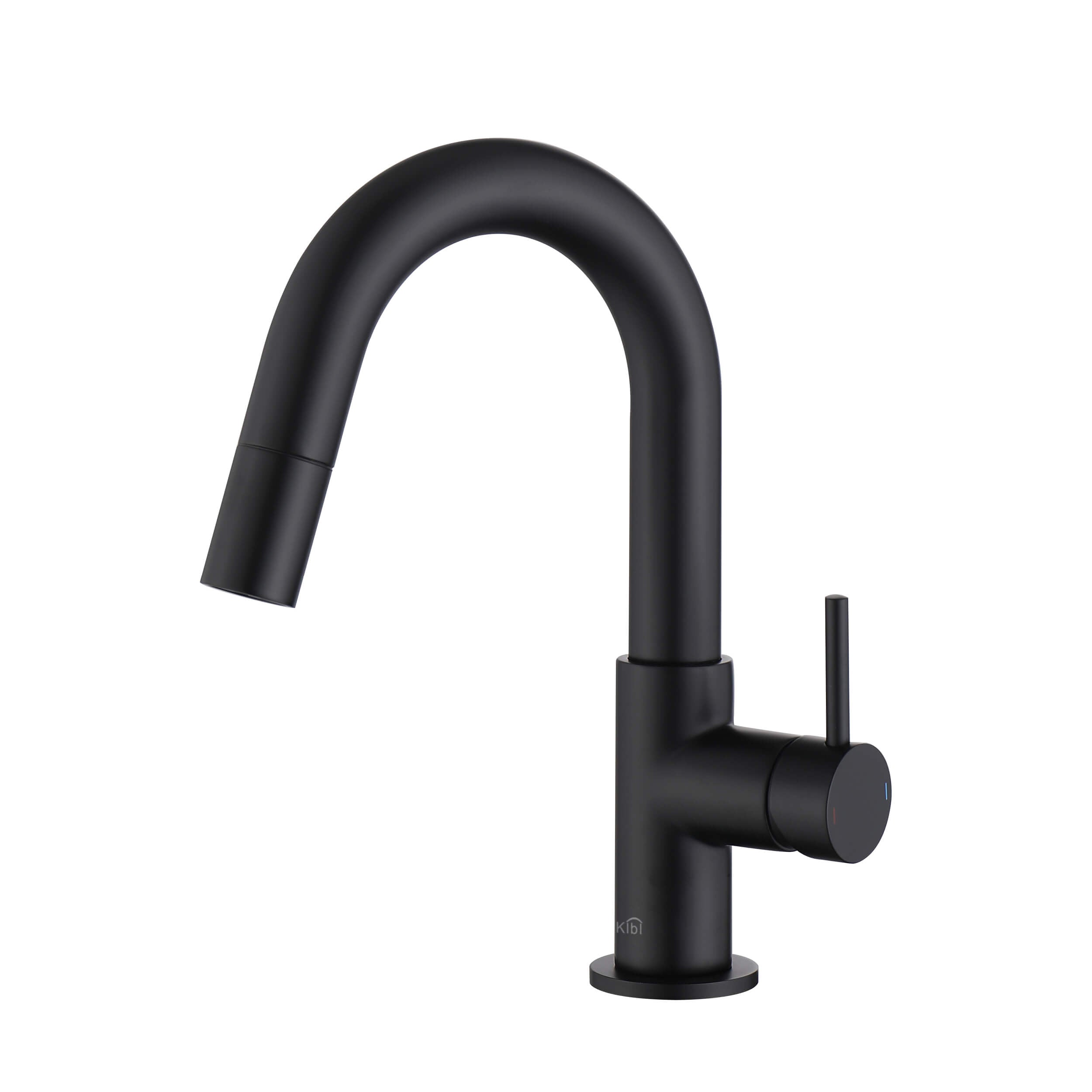 Circular Single Handle High-Arc Pull Down Sprayer Bathroom Vanity Sink Faucet - C-KBF1077