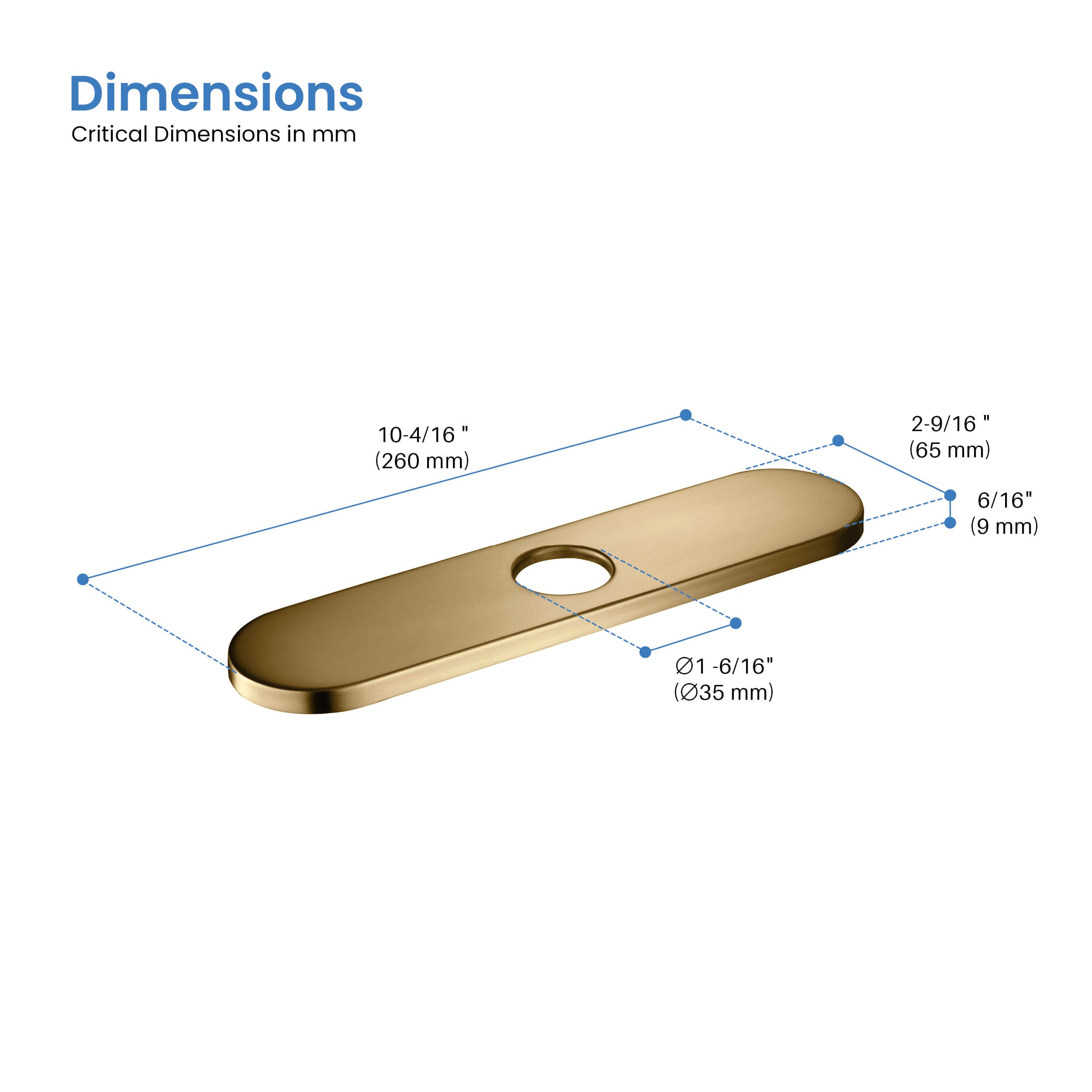 10 Inch Faucet Hole Cover - KFC101
