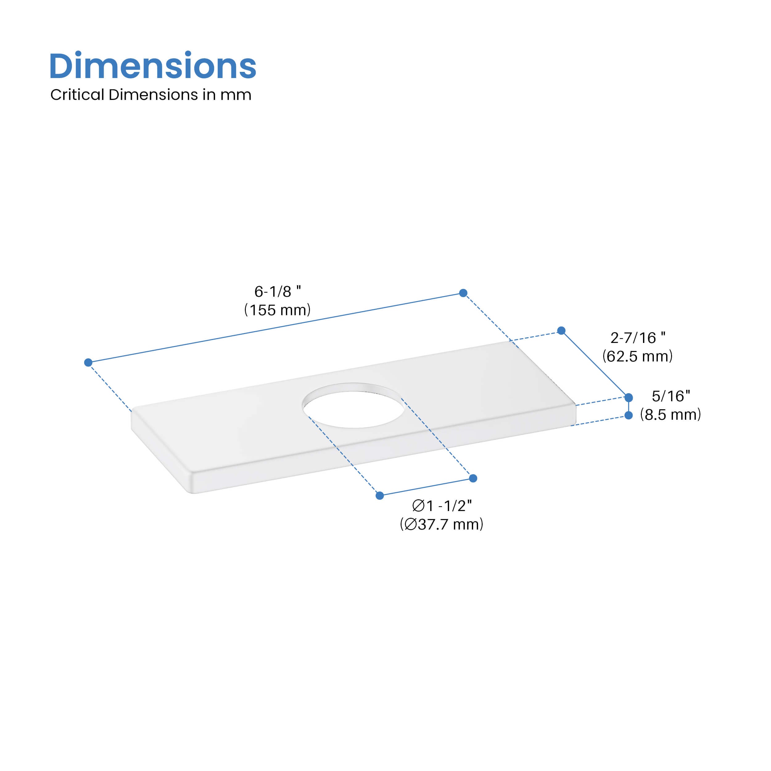 6 Inch Faucet Hole Cover - KFC102