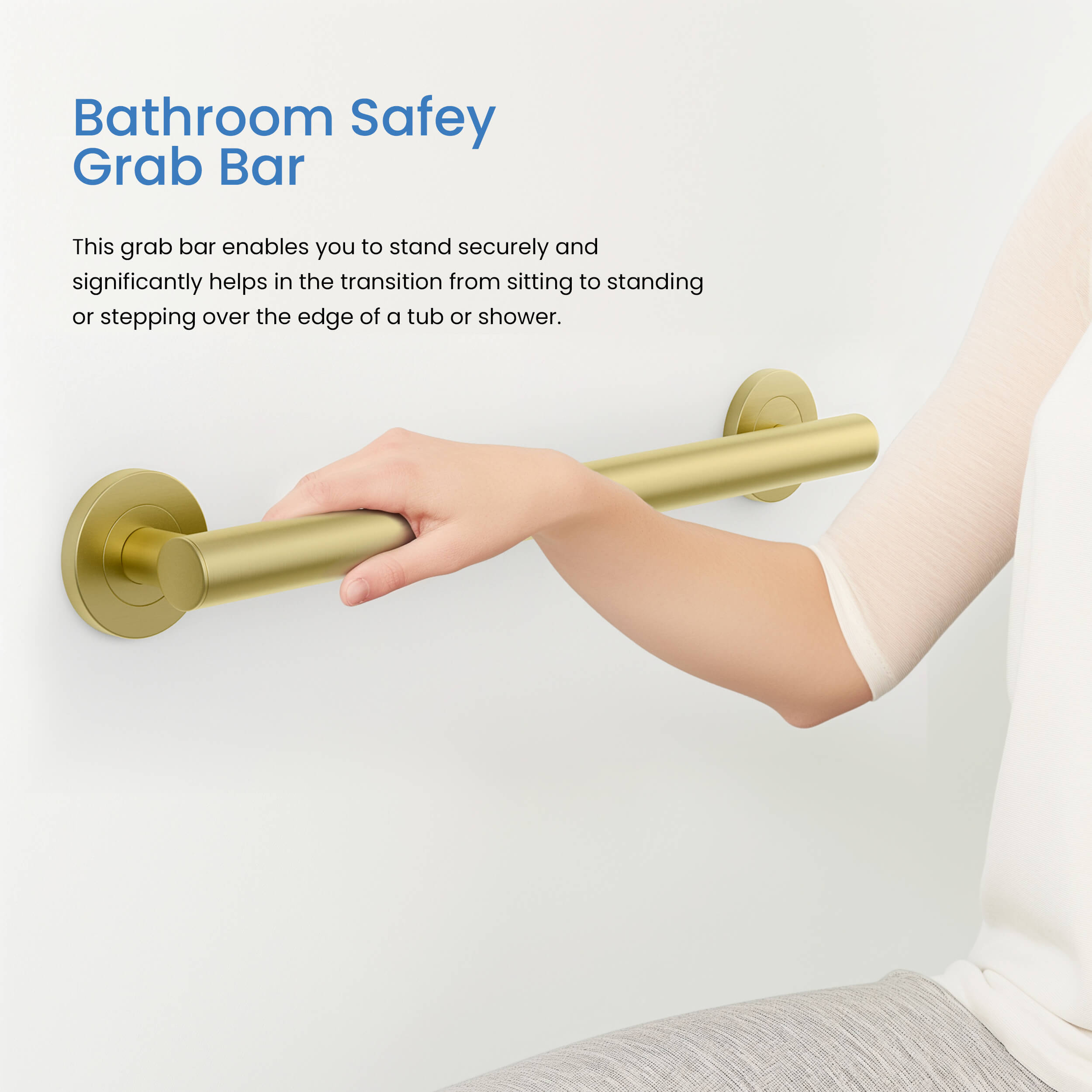 18-Inch Stainless Steel Bathroom Safety Grab Bar – KGB1118