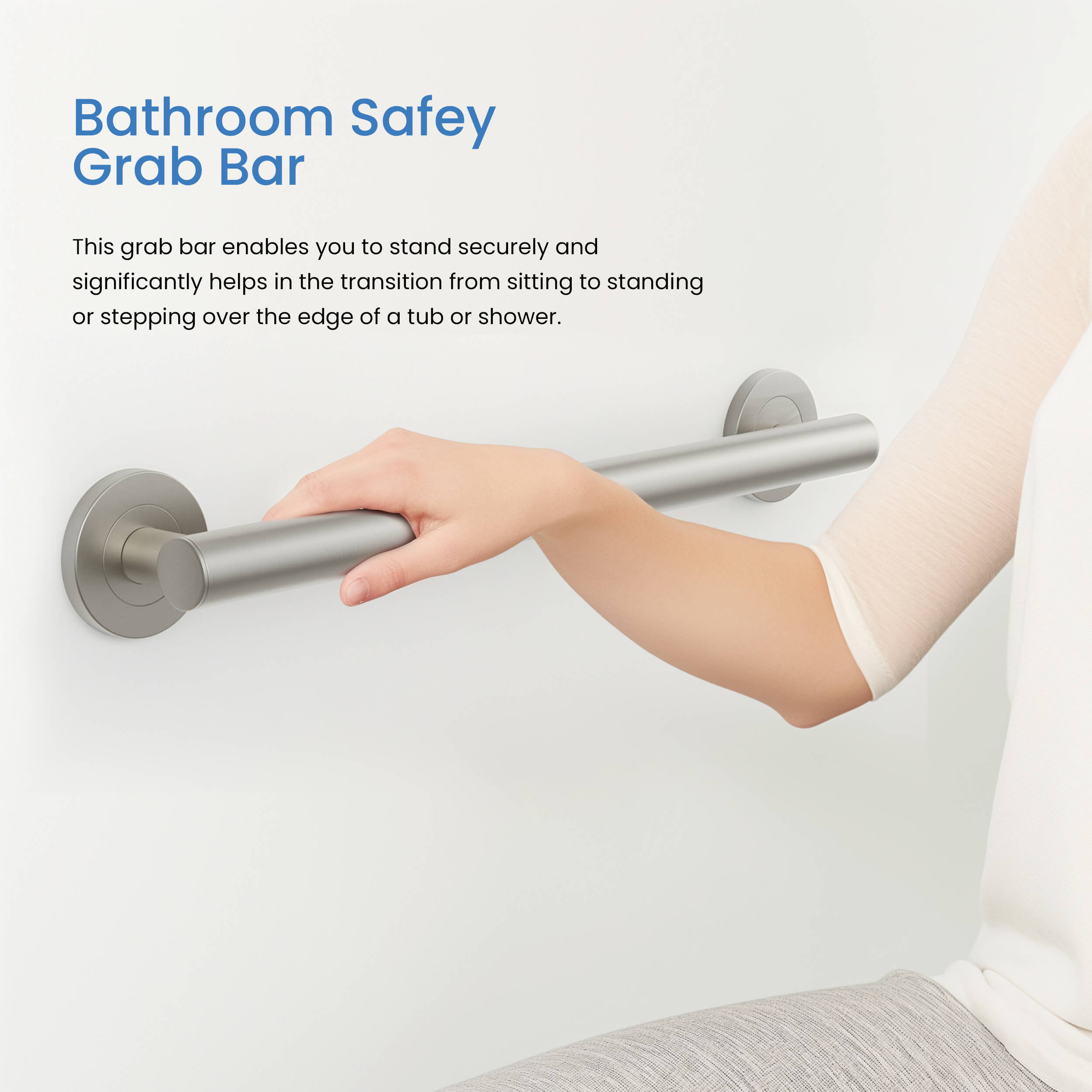 18-Inch Stainless Steel Bathroom Safety Grab Bar – KGB1118