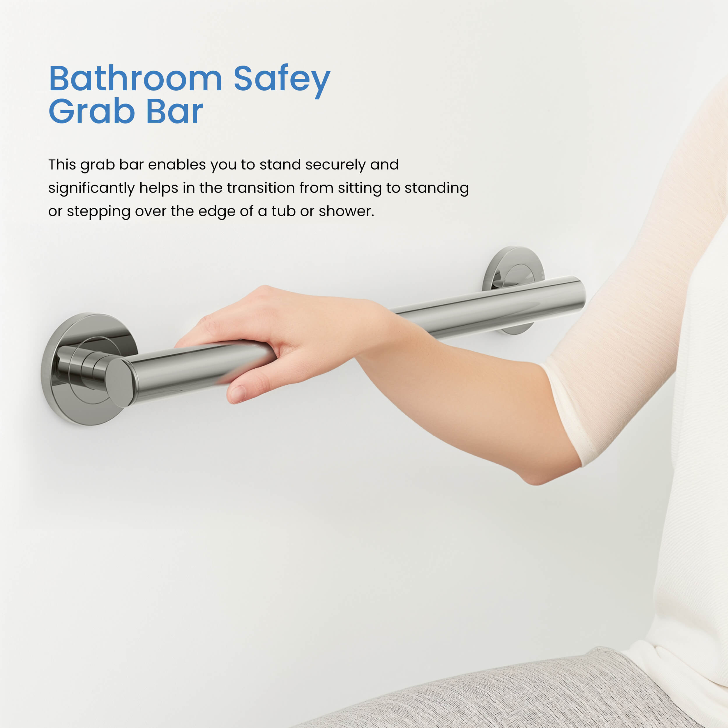 18-Inch Stainless Steel Bathroom Safety Grab Bar – KGB1118