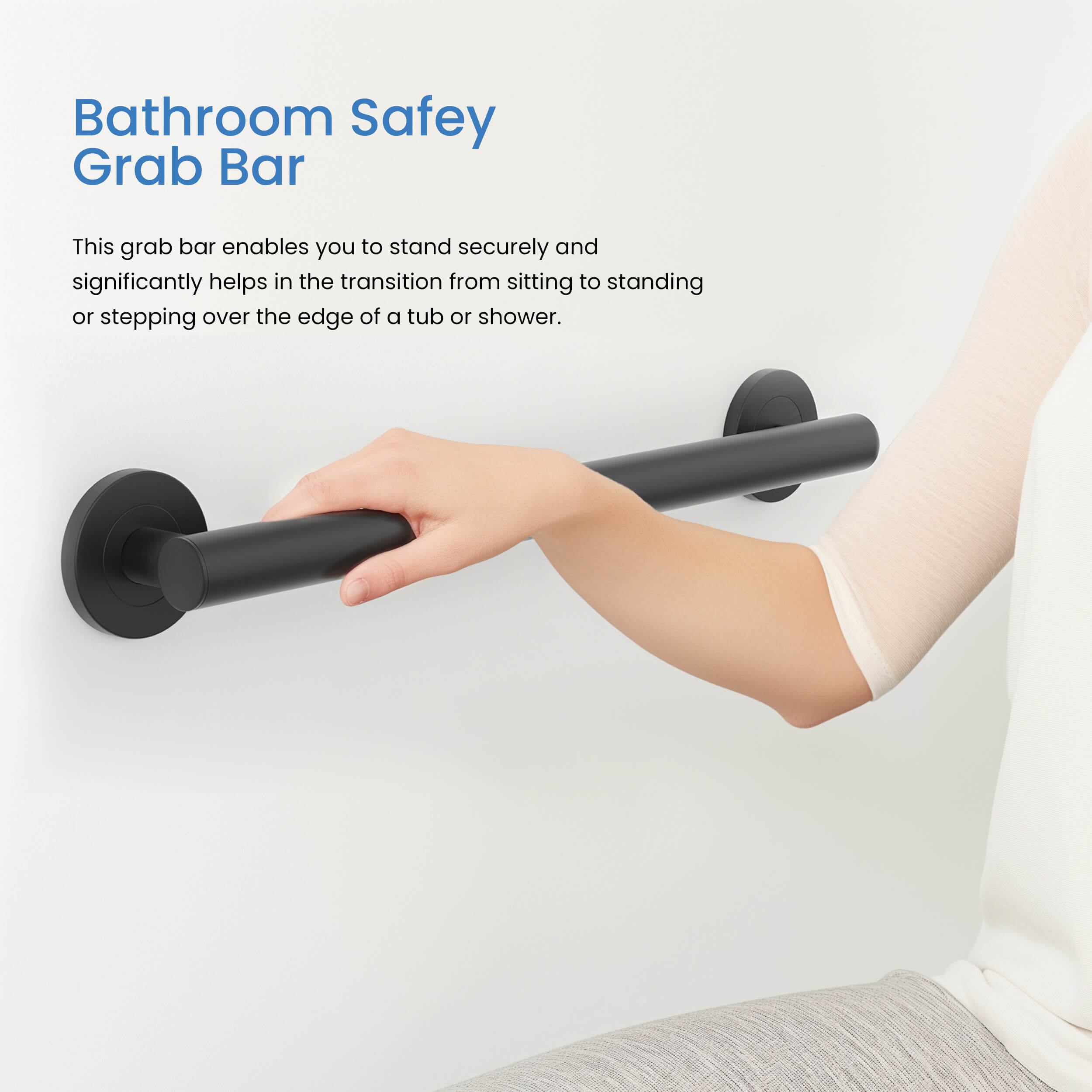 18-Inch Stainless Steel Bathroom Safety Grab Bar – KGB1118