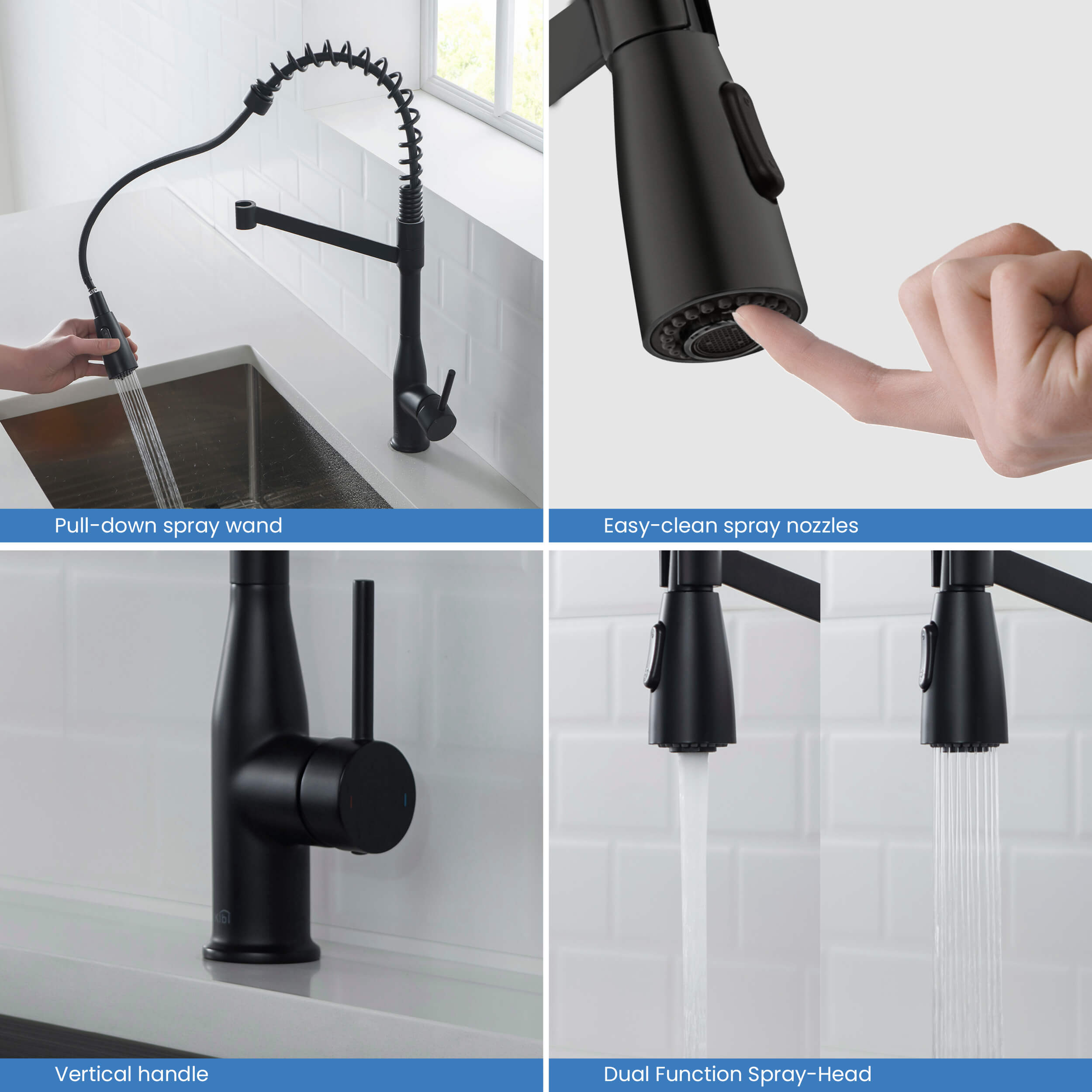 Largo Single Handle Commercial Style Kitchen Sink Faucet - KKF2006