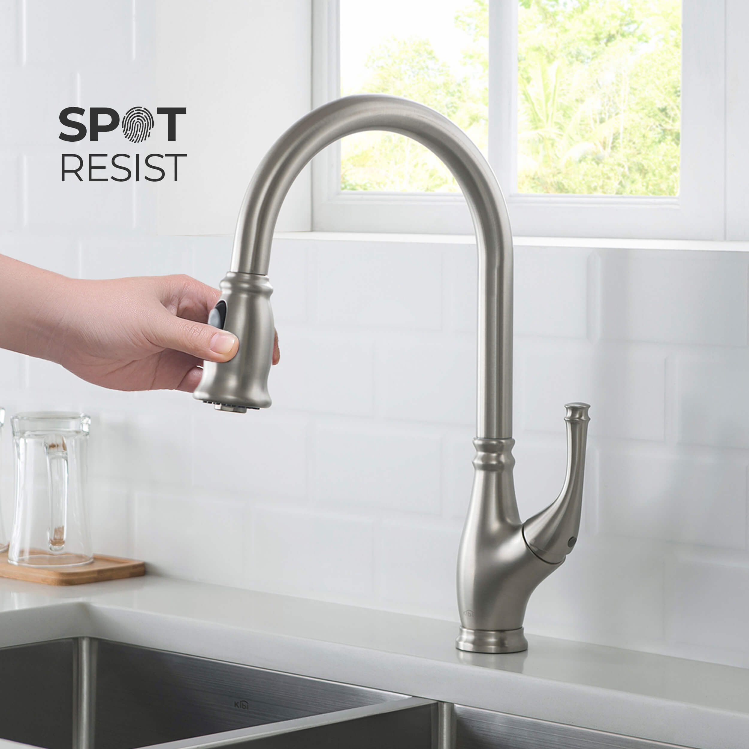 Summit Single Handle Pull Down Kitchen Sink Faucet - KKF2009