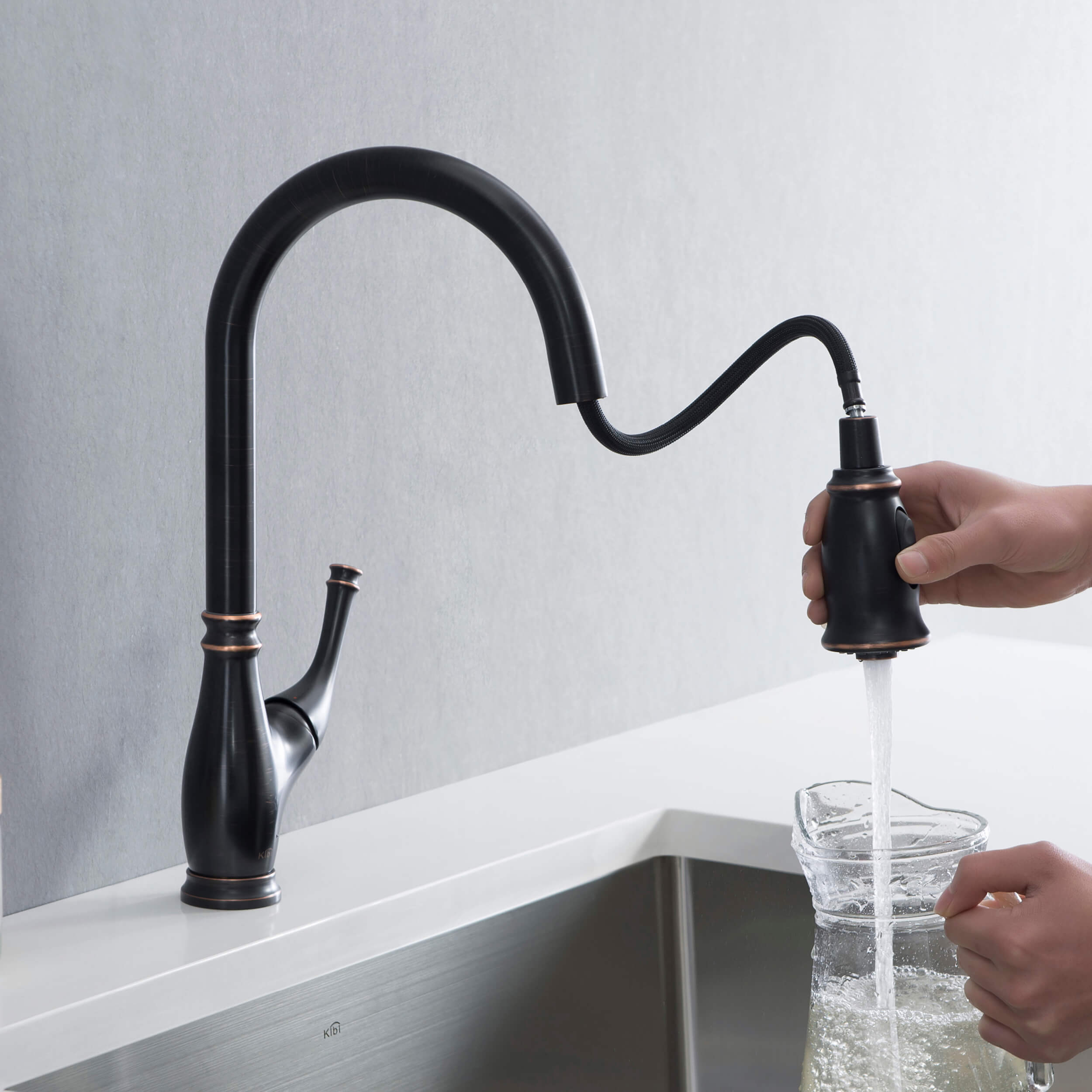 Summit Single Handle Pull Down Kitchen Sink Faucet - KKF2009