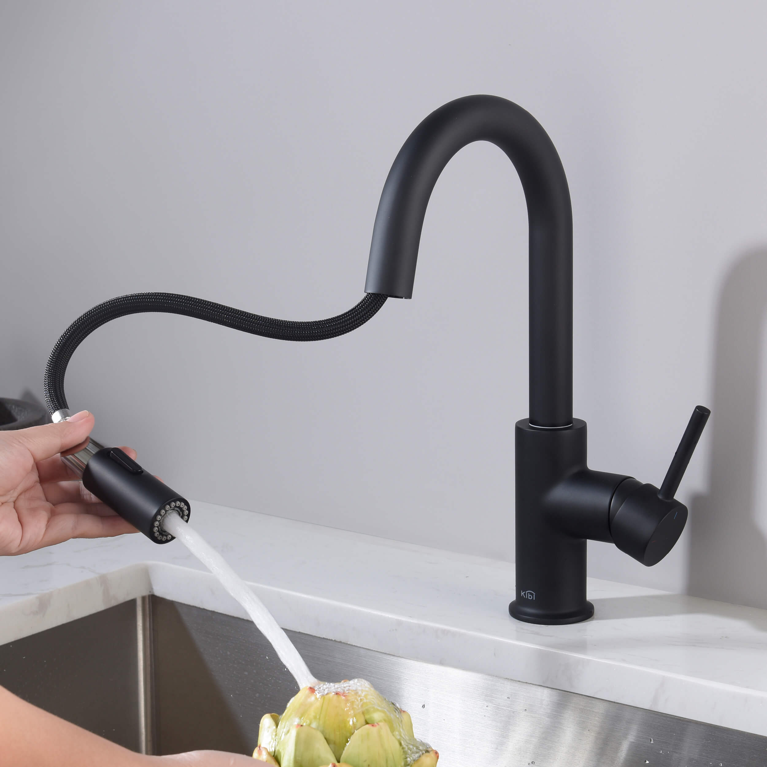 Circular Single Handle Pull Down Kitchen & Bar Sink Faucet - KKF2011