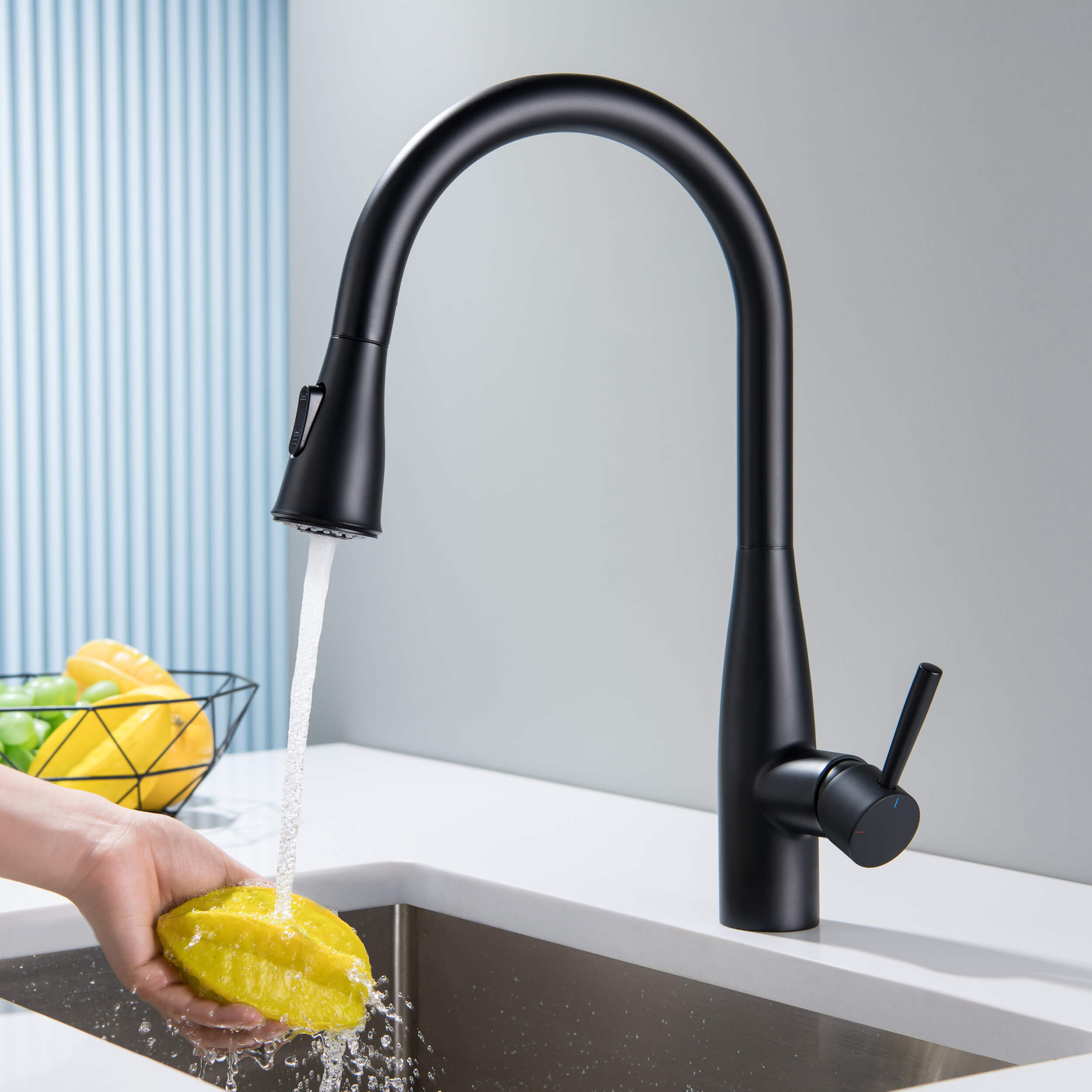 Bari-T Single Handle Pull Down Kitchen Sink Faucet - KKF2016