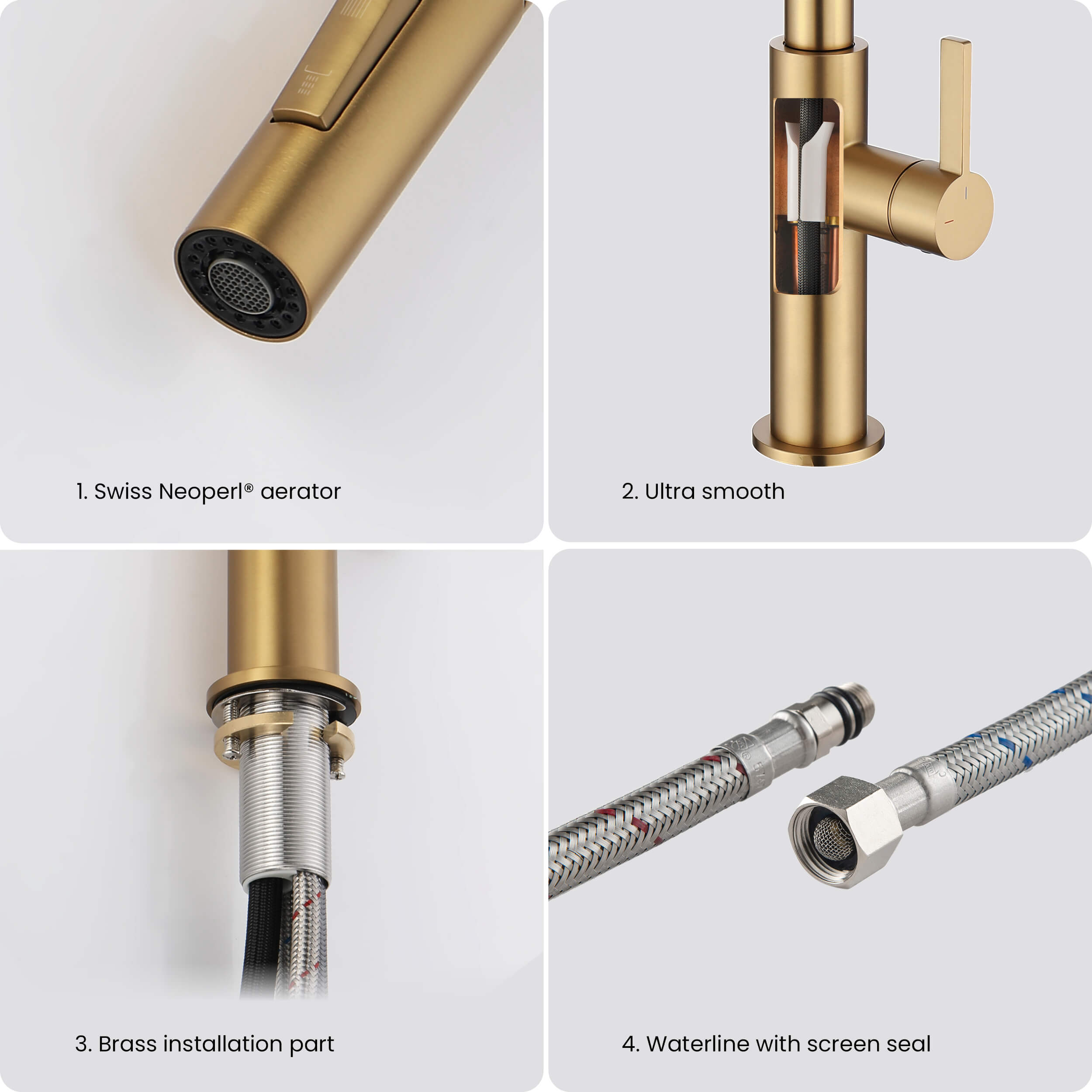 Novo Single Handle Pull Down Kitchen Faucet - KKF2019