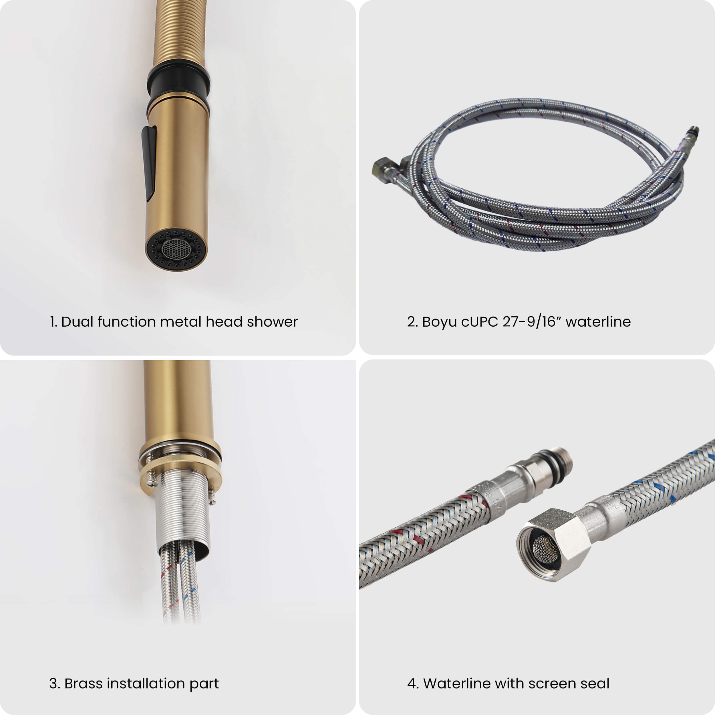 Novo Pro-style Single Handle Pull Down Kitchen Faucet - KKF2021