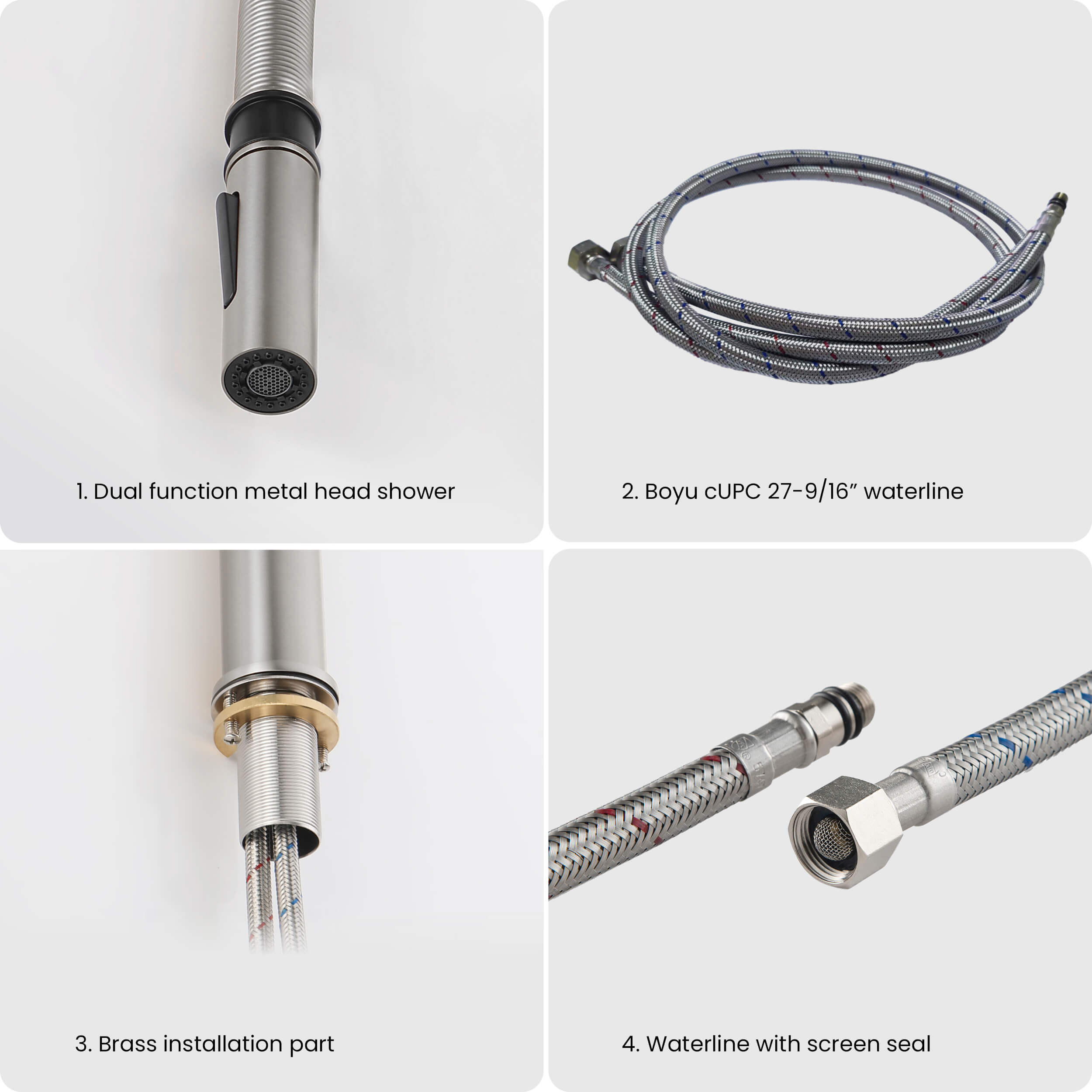 Novo Pro-style Single Handle Pull Down Kitchen Faucet - KKF2021