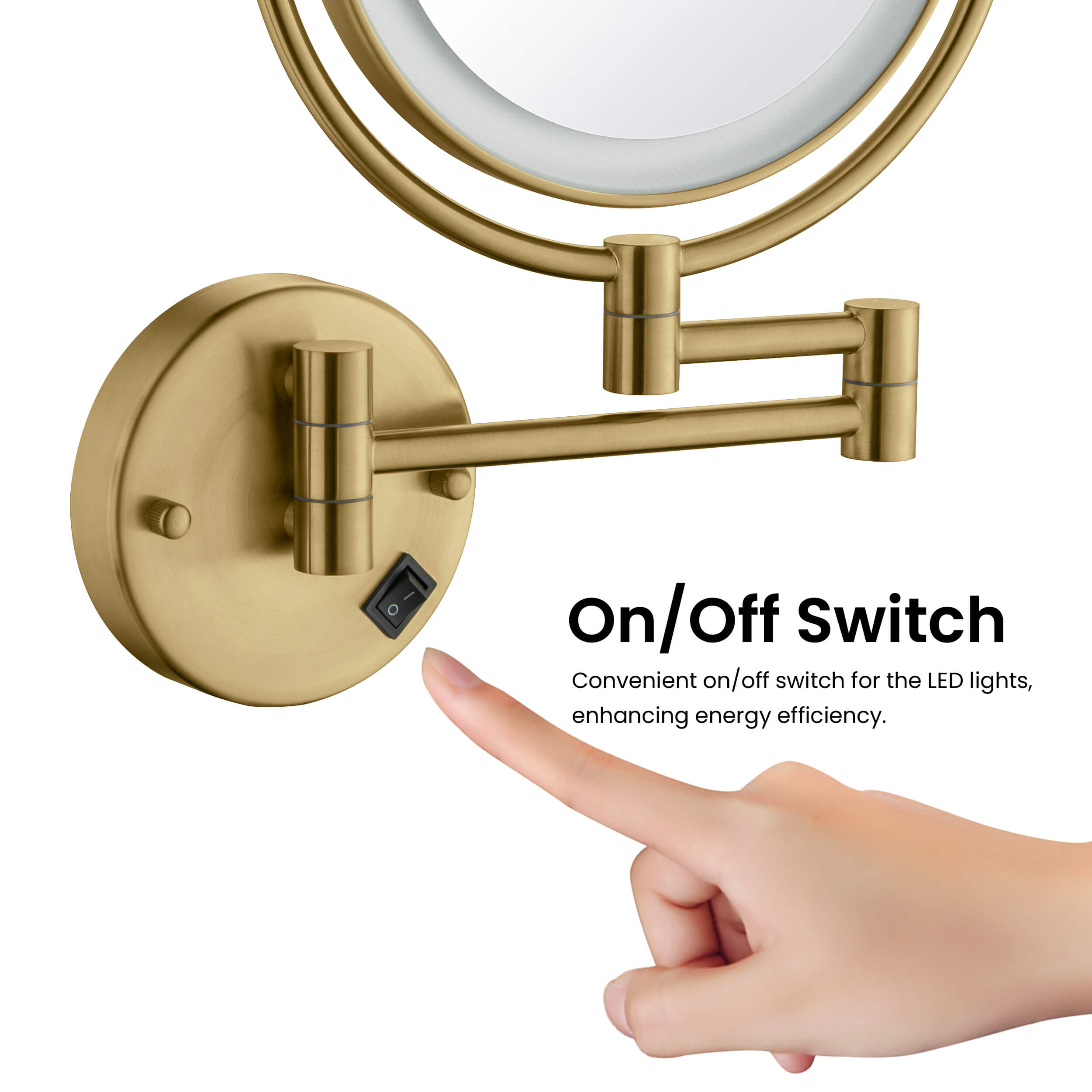 Circular LED Wall Mount Magnifying Makeup Mirror KMM101