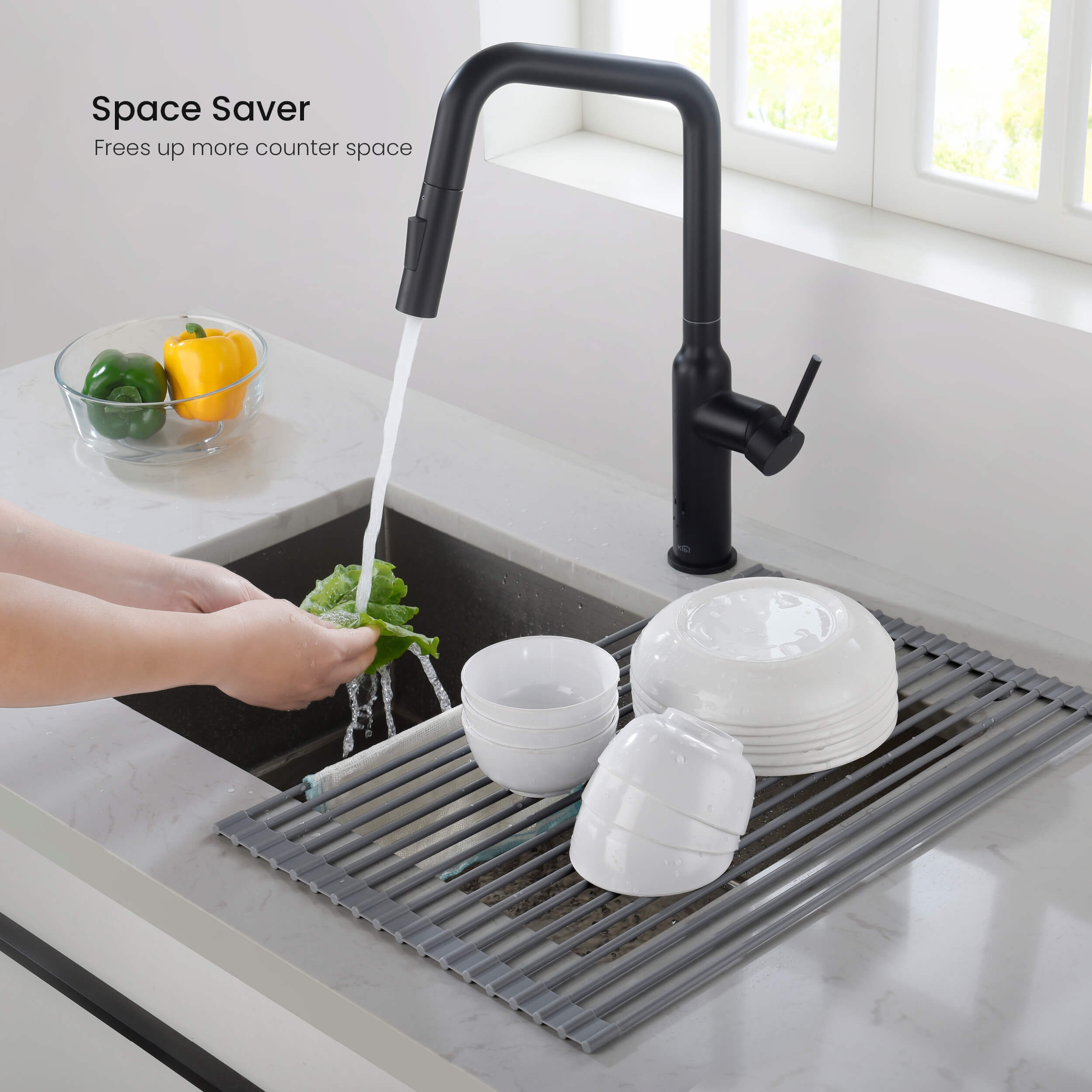 20″ Multipurpose Silicone Roll Up Drain Tray - KRT100LG